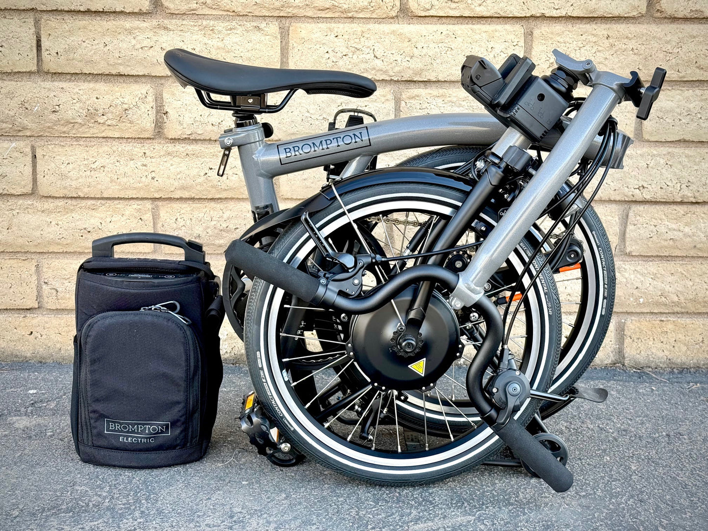 Brompton P Line 4-Speed Electric Storm Grey Metallic