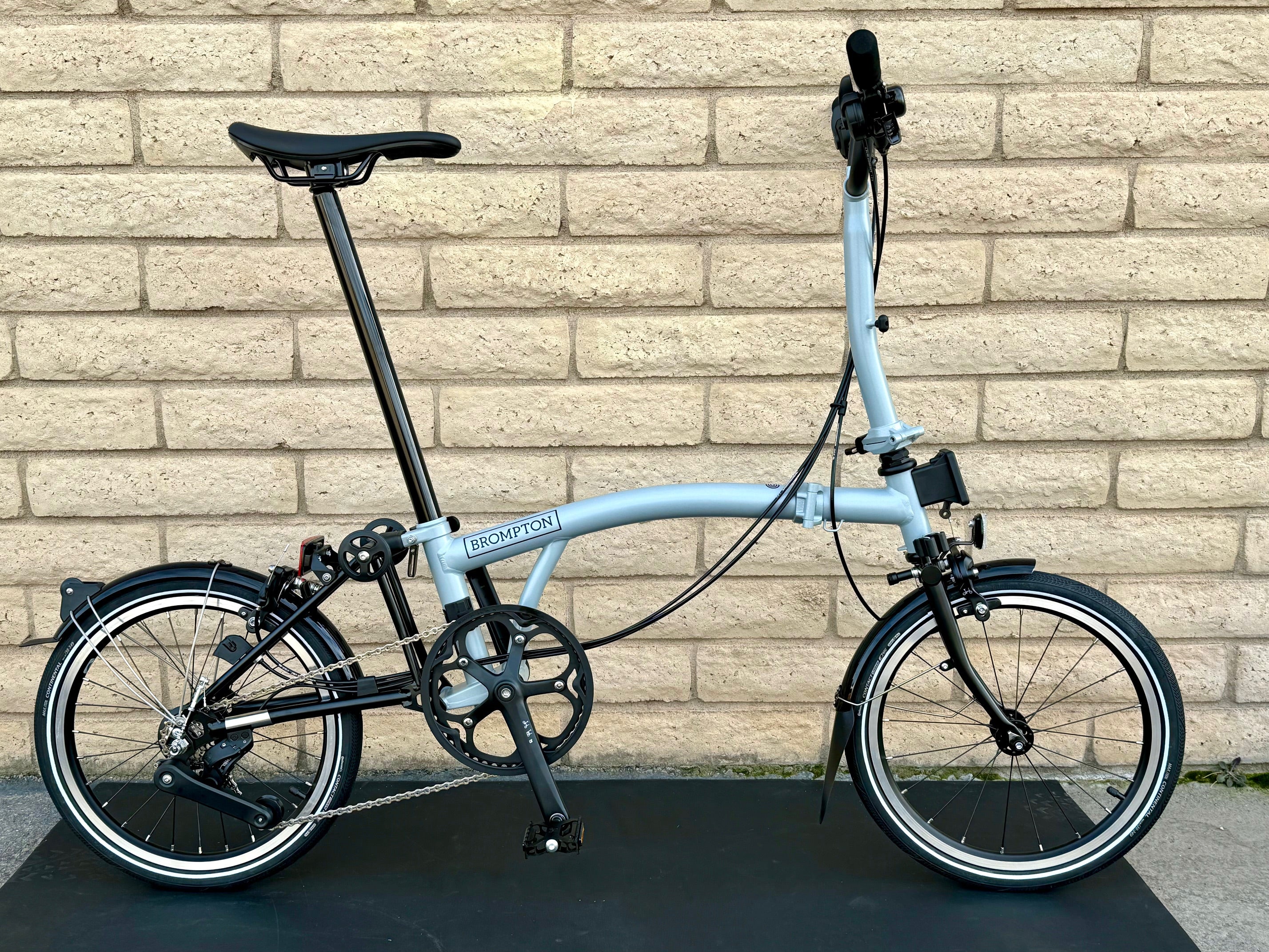 Pre-order Brompton P-Line Urban Low Handlebar Lunar Ice