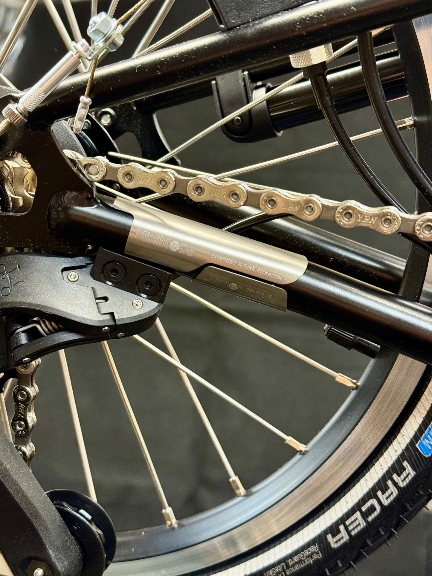 Brompton Axle Hook and Rear Triangle Frame Protector Set Titanium