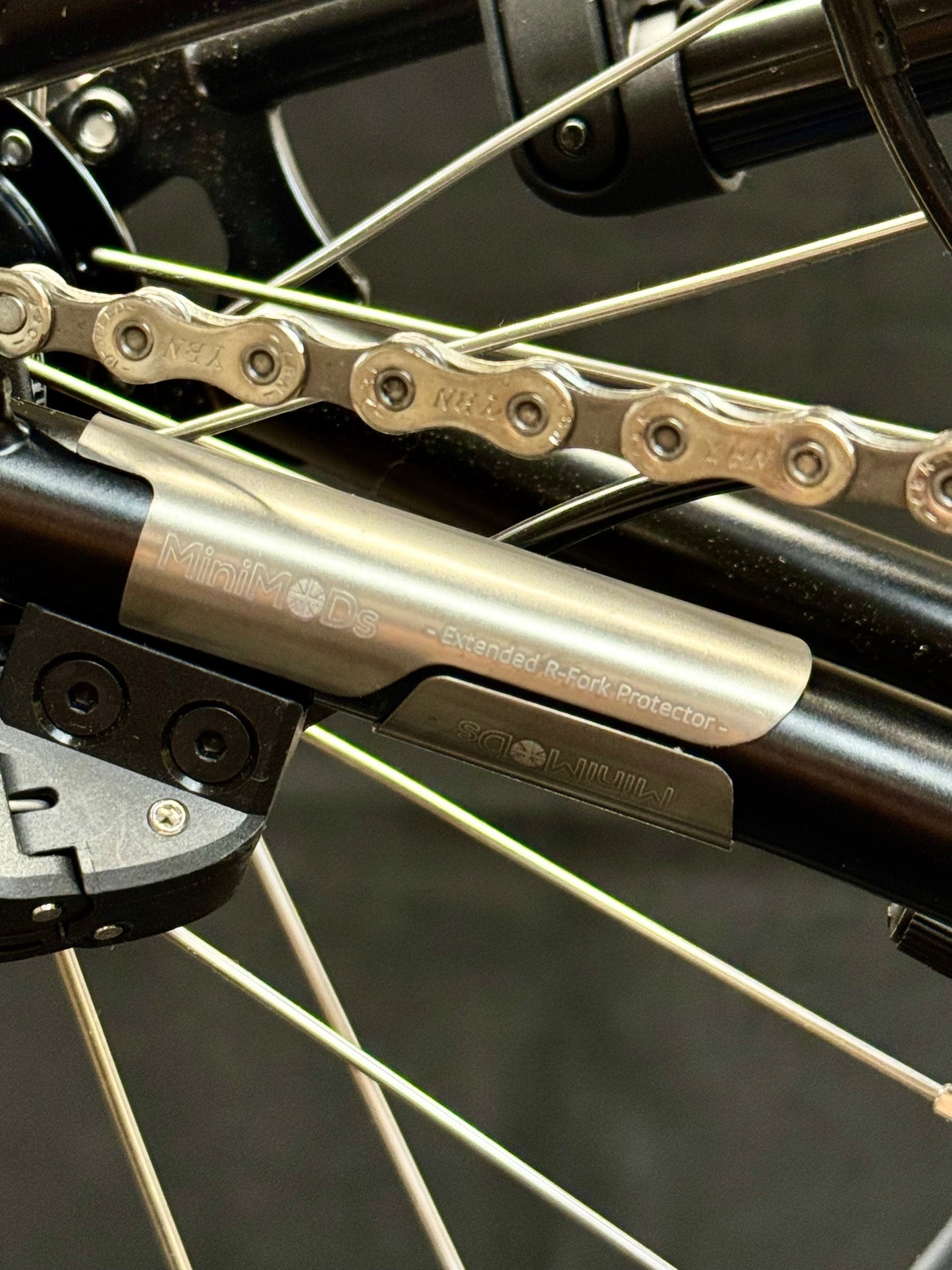 Brompton Axle Hook and Rear Triangle Frame Protector Set Titanium
