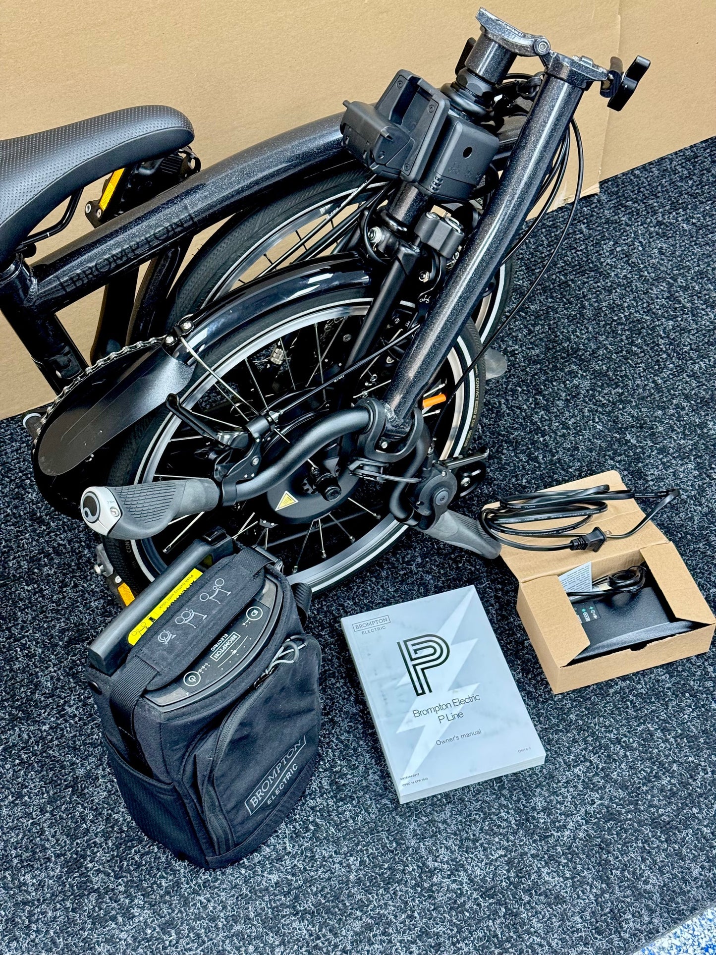 Brompton Pre-Owned P Line 4-Speed Electric Black Metallic