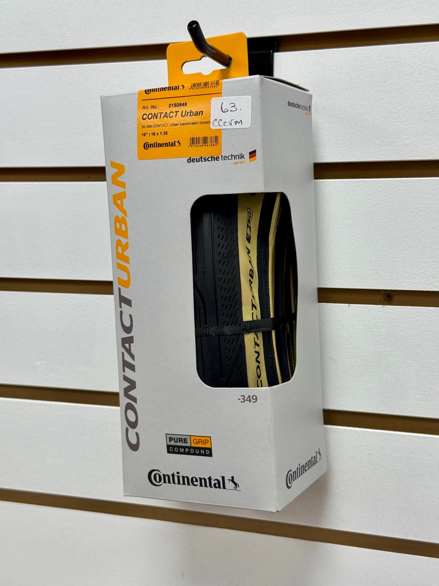 Brompton Continental Contact 16" Urban Cream Wall Folding Tire