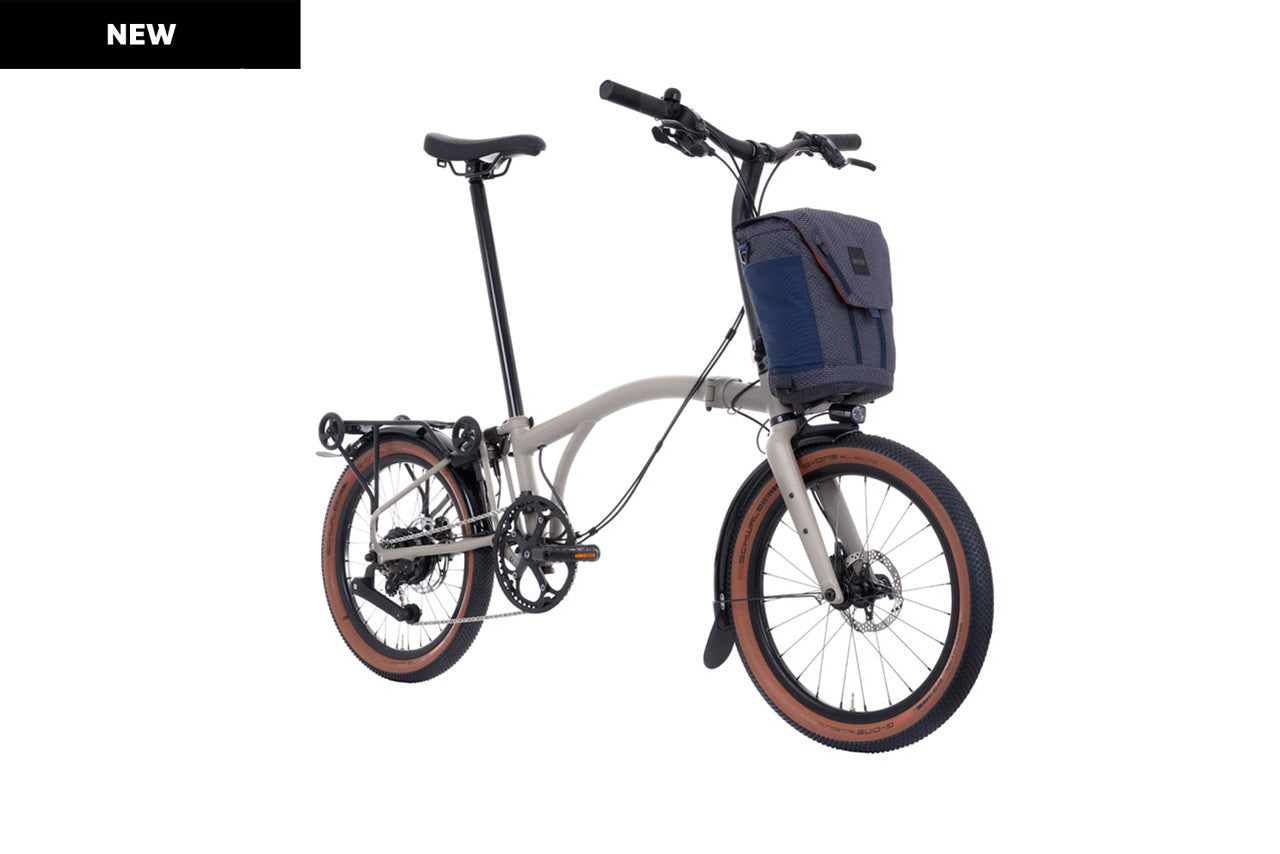 Brompton G Line ELECTRIC 4-Speed Trail Dust White IN STOCK NOW!