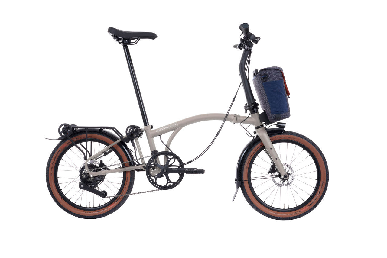 Brompton G Line ELECTRIC 4-Speed Trail Dust White IN STOCK NOW!