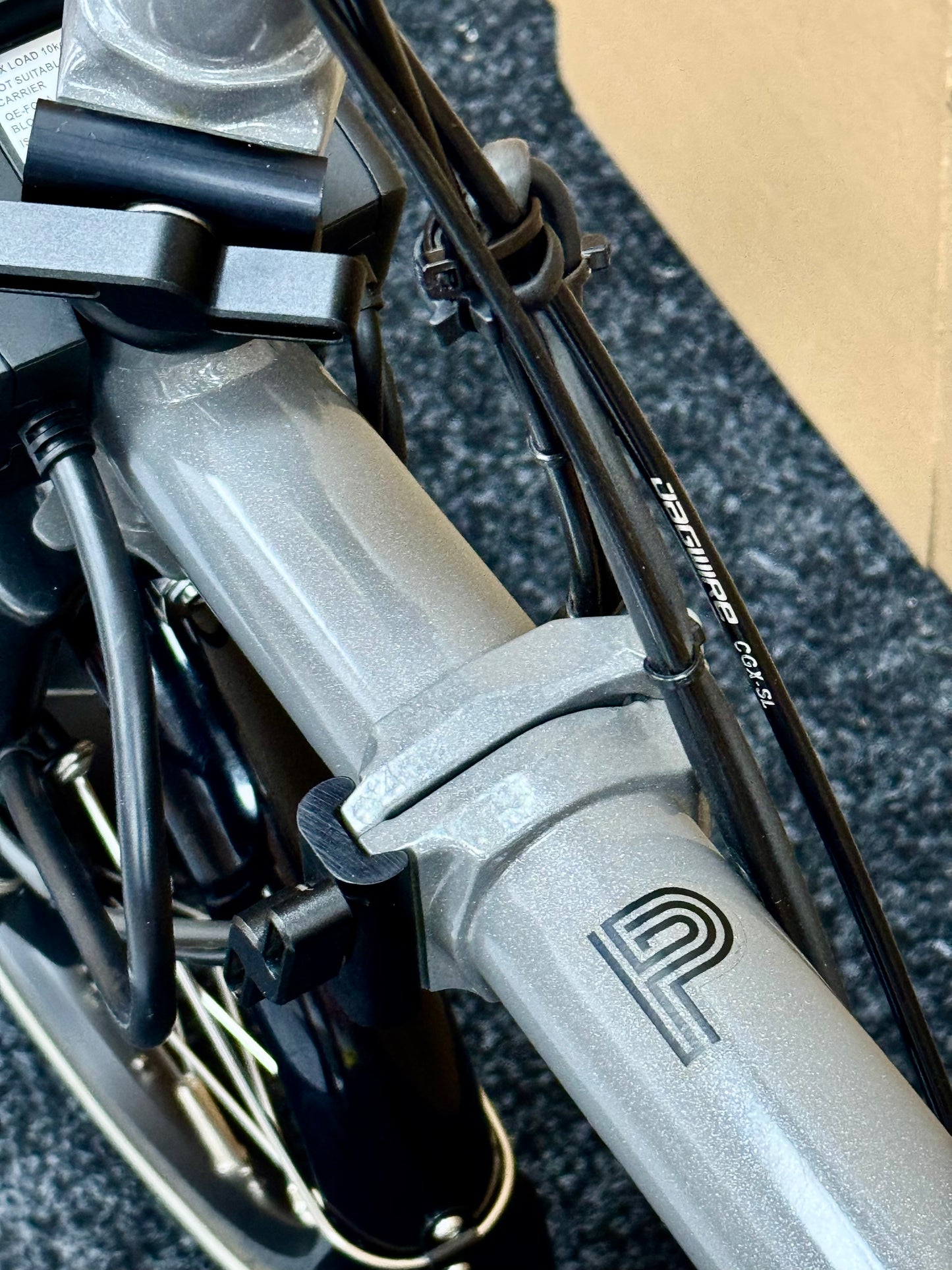 Brompton Pre-Owned P Line 4-Speed High-HB E-Bike Metallic Grey