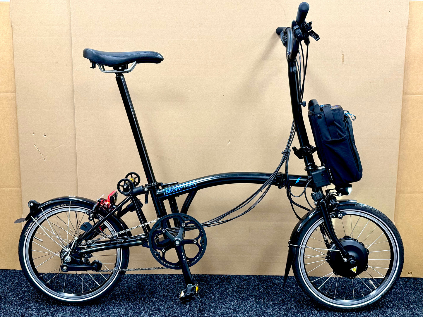 Brompton Pre-Owned High-HB 6-Speed Electric Bike All Black