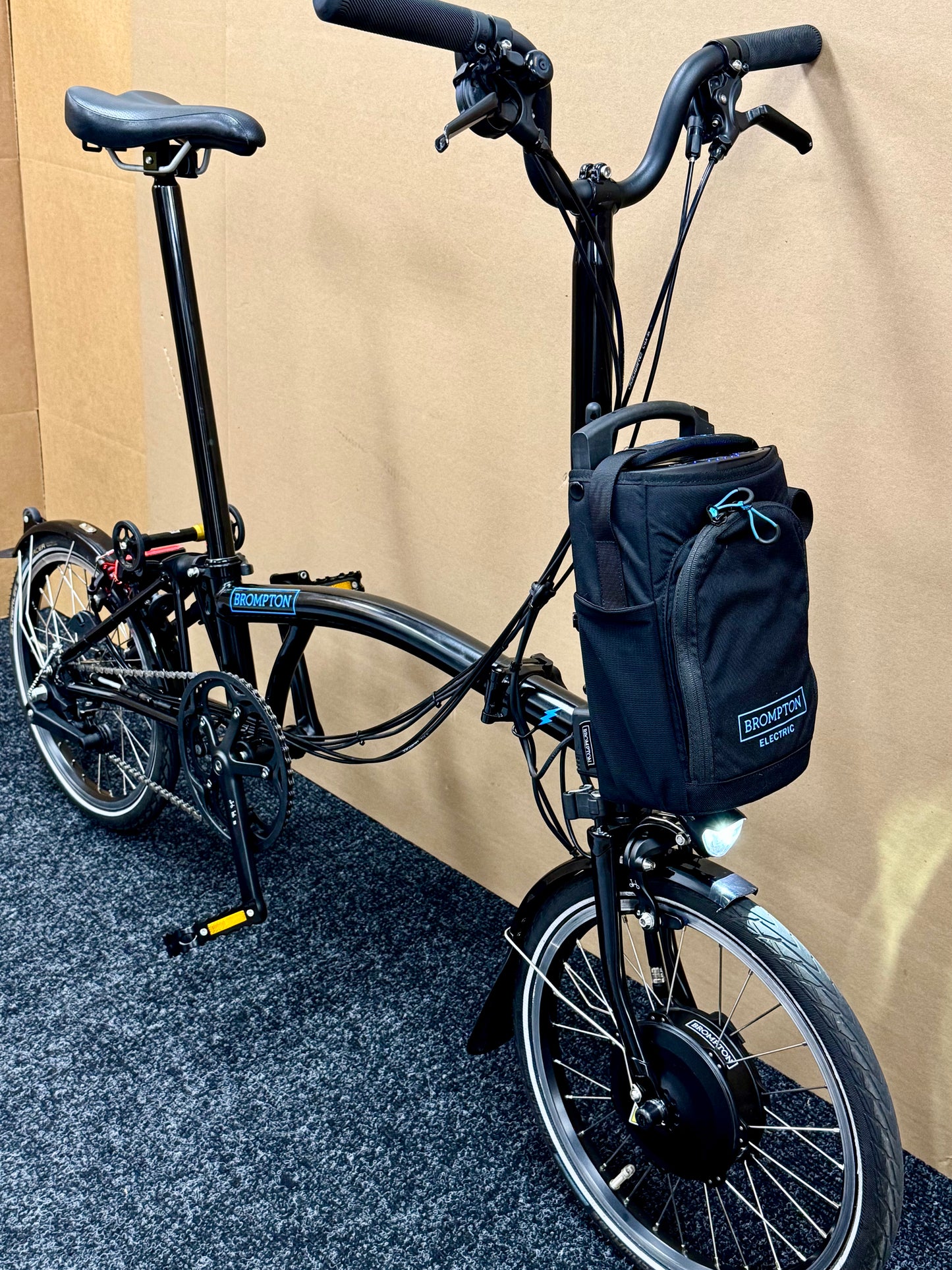 Brompton Pre-Owned High-HB 6-Speed Electric Bike All Black