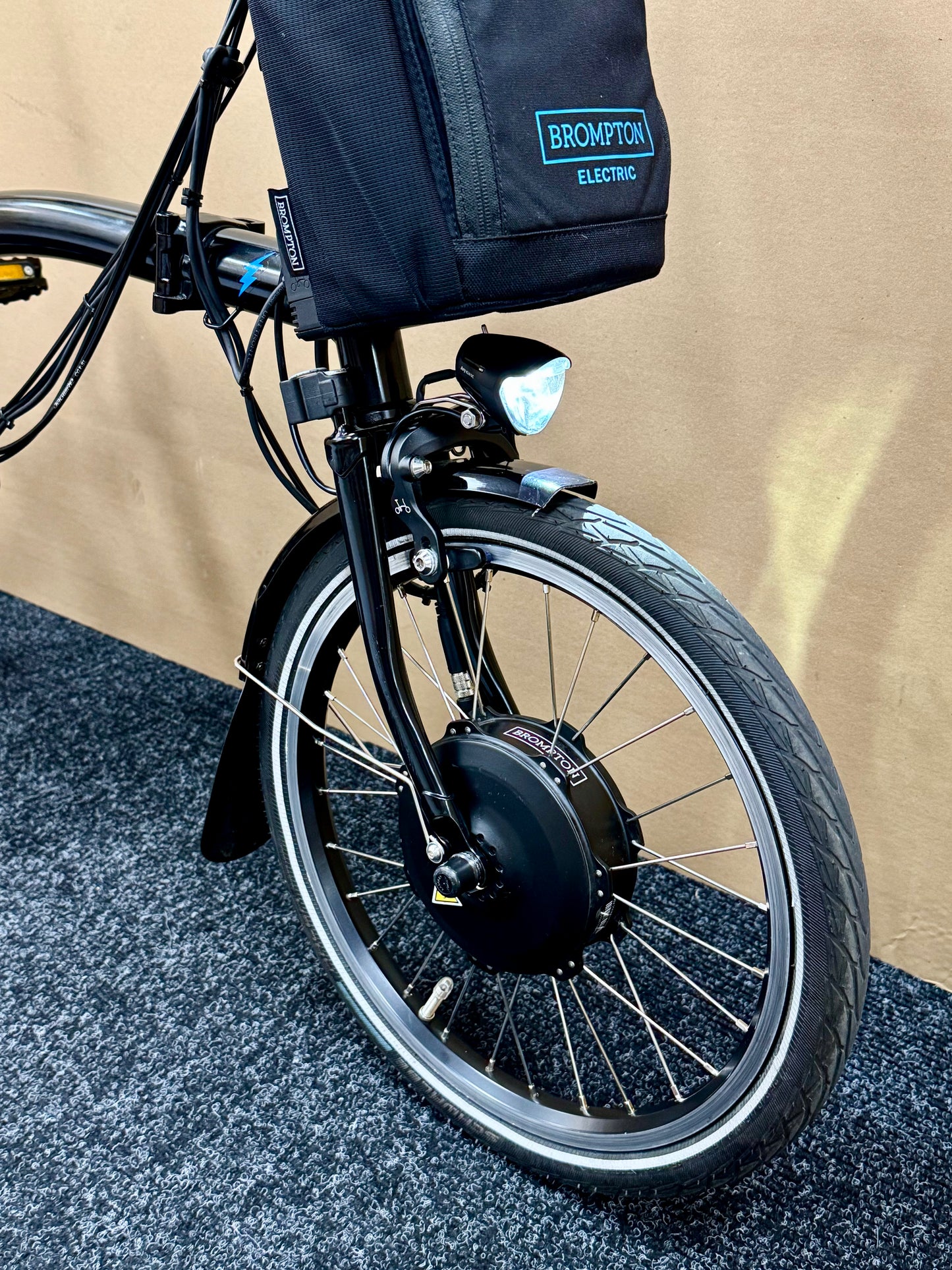 Brompton Pre-Owned High-HB 6-Speed Electric Bike All Black