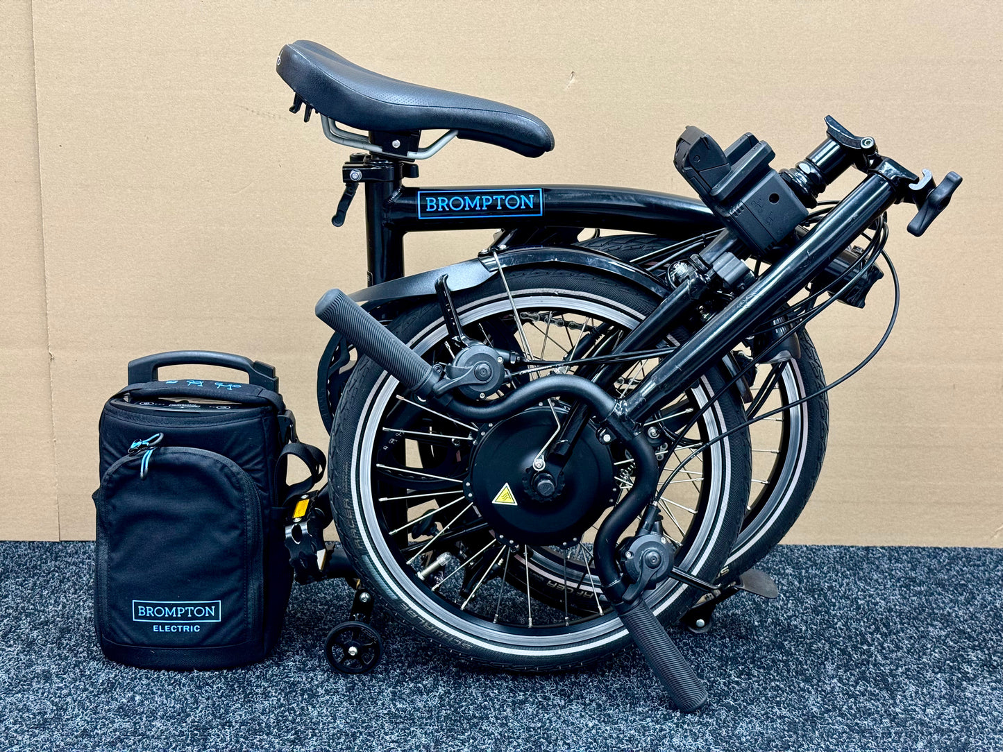 Brompton Pre-Owned High-HB 6-Speed Electric Bike All Black