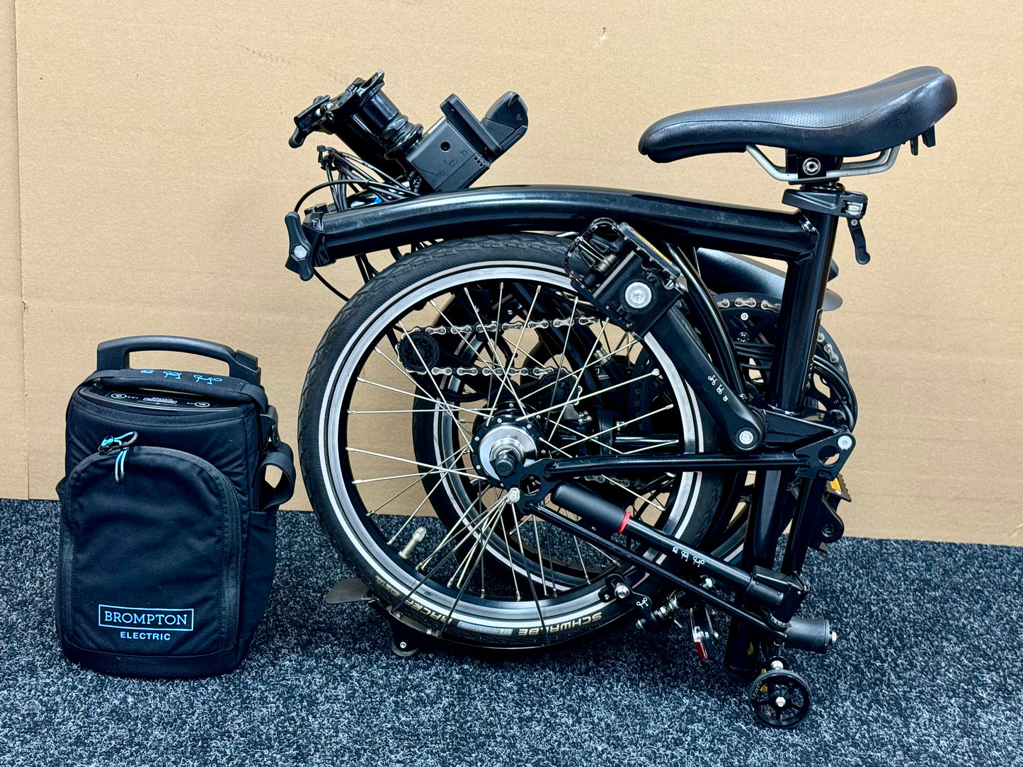 Brompton Pre-Owned High-HB 6-Speed Electric Bike All Black
