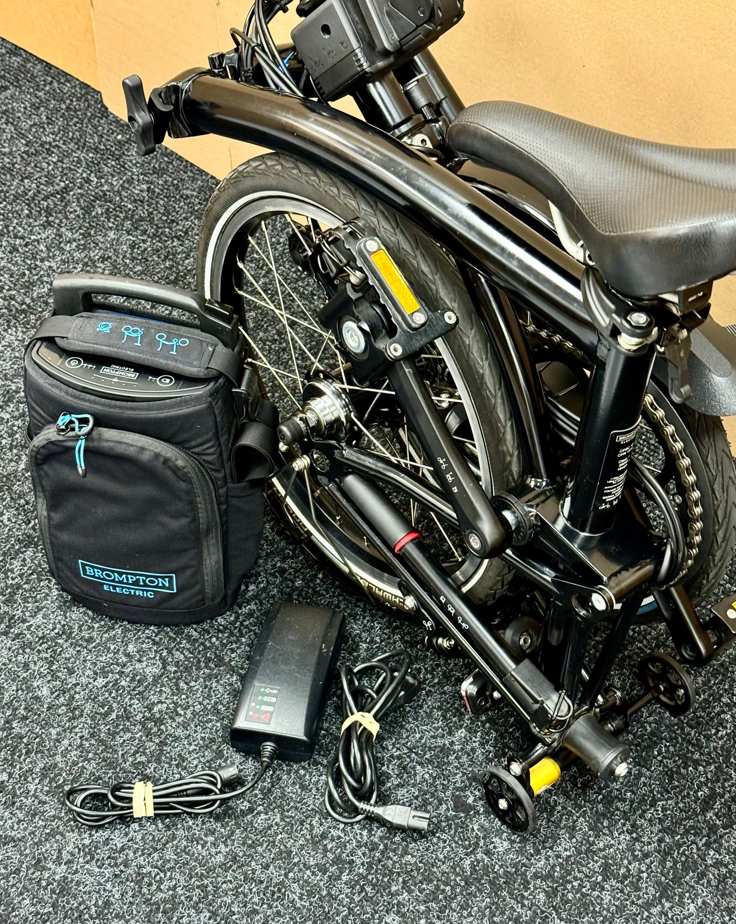 Brompton Pre-Owned High-HB 6-Speed Electric Bike All Black