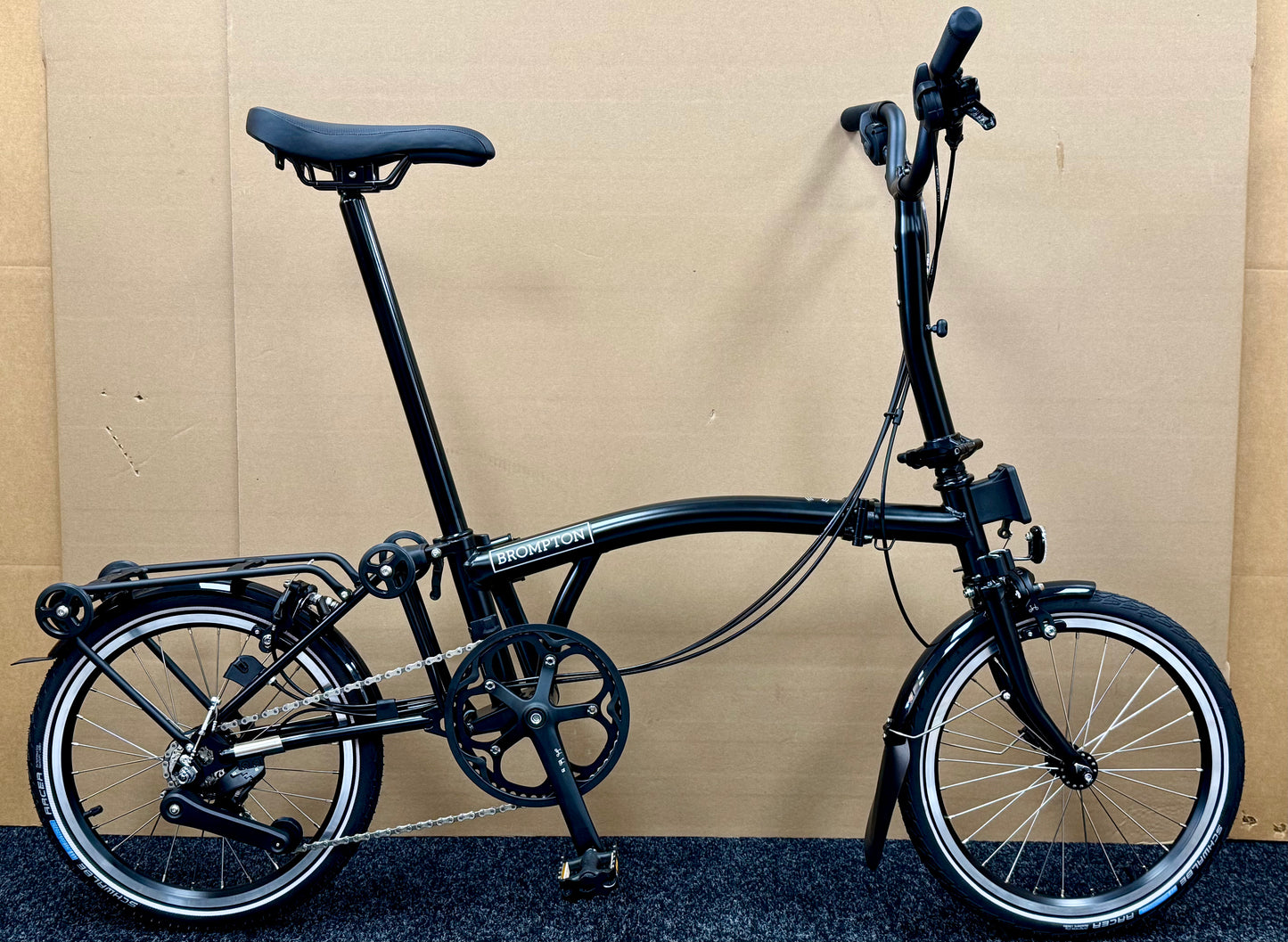 Brompton C Line 12-Speed Mid-HB All Black w/Roller Rack