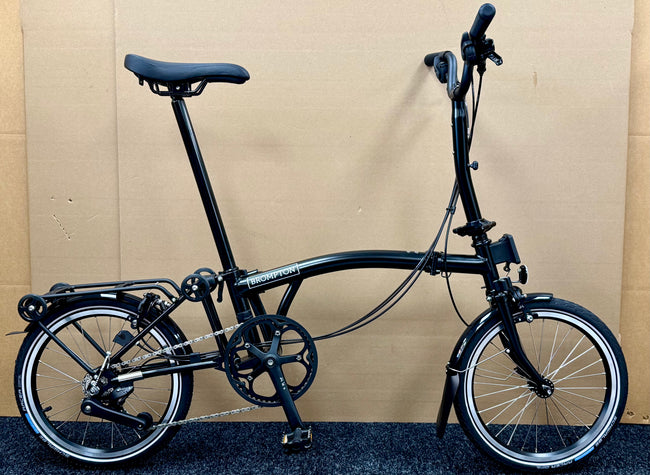 Brompton C Line 12-Speed Mid-HB All Black w/Roller Rack