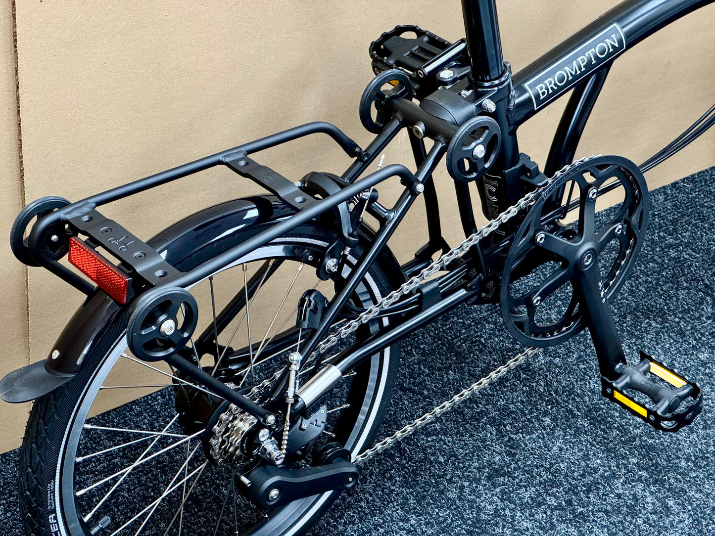 Brompton C Line 12-Speed Mid-HB All Black w/Roller Rack