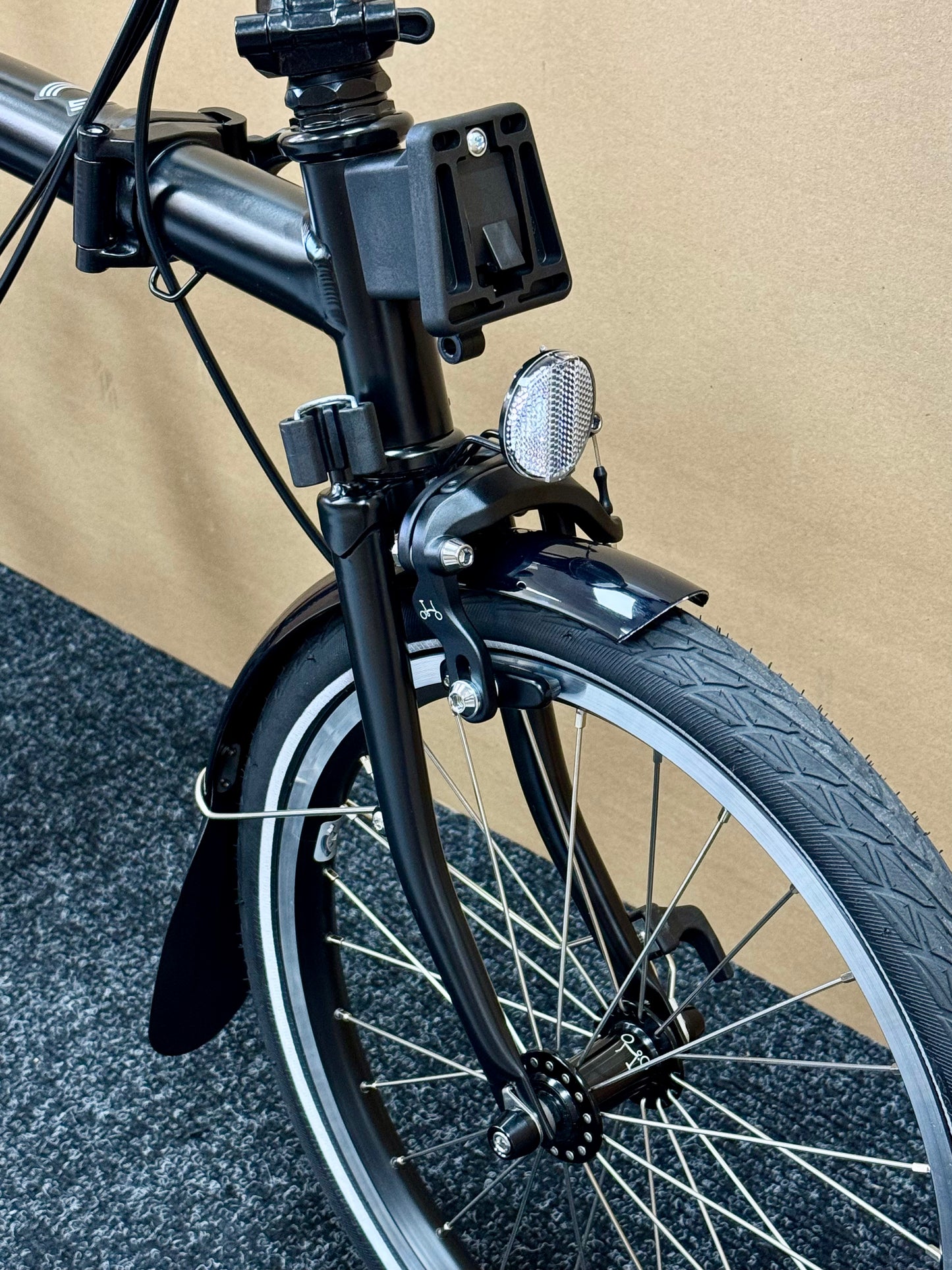 Brompton C Line 12-Speed Mid-HB All Black w/Roller Rack