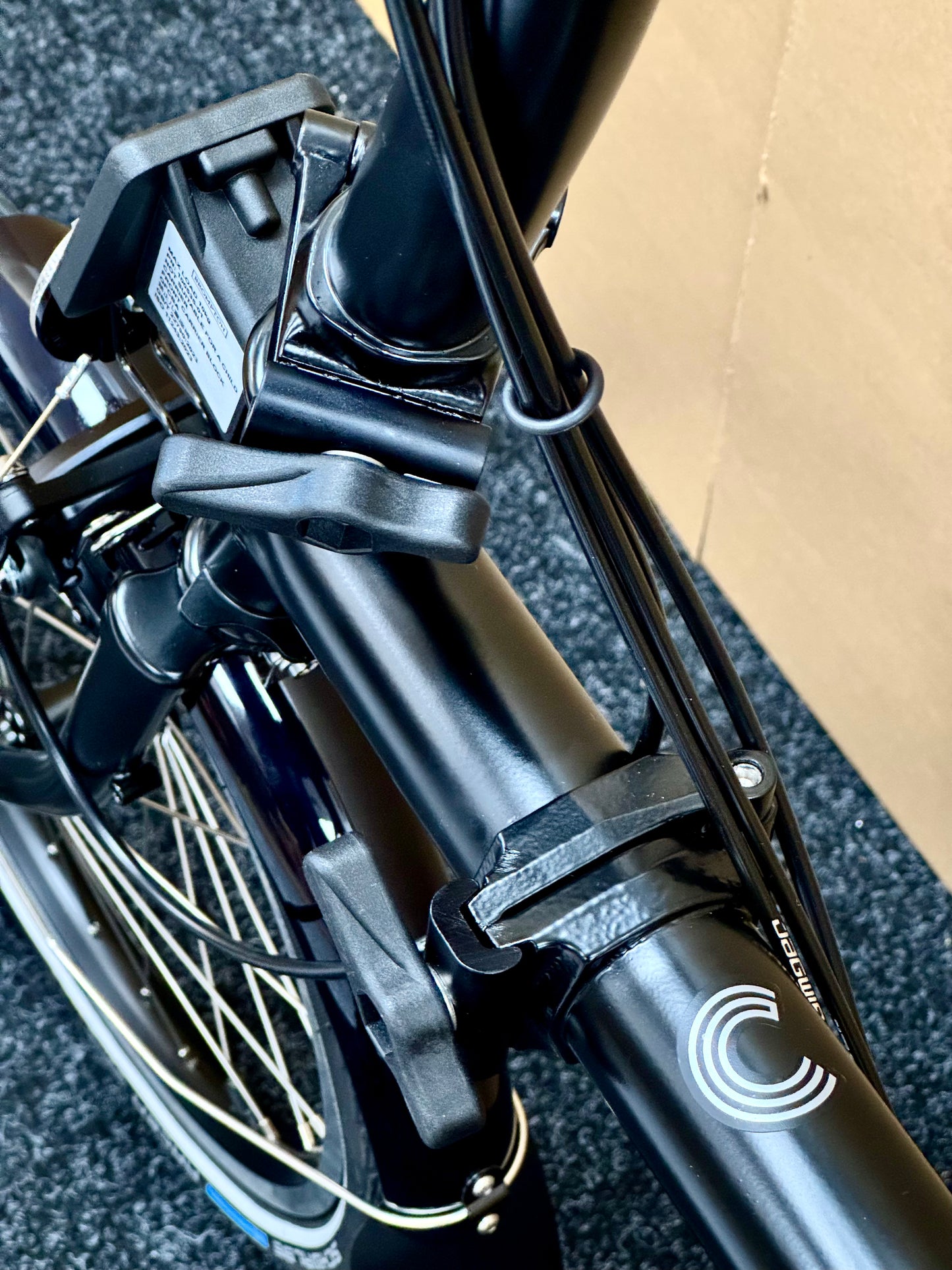 Brompton C Line 12-Speed Mid-HB All Black w/Roller Rack