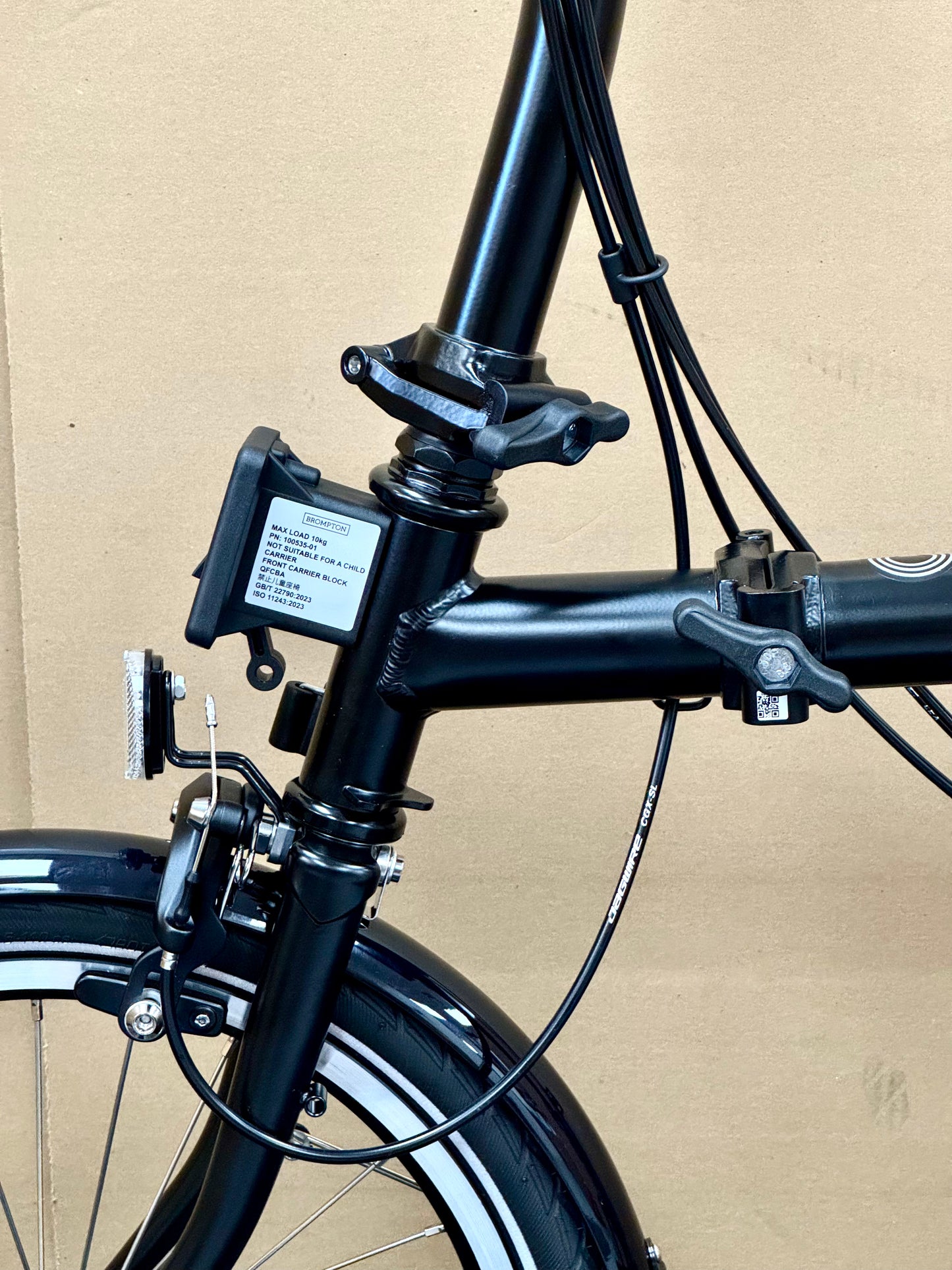 Brompton C Line 12-Speed Mid-HB All Black w/Roller Rack