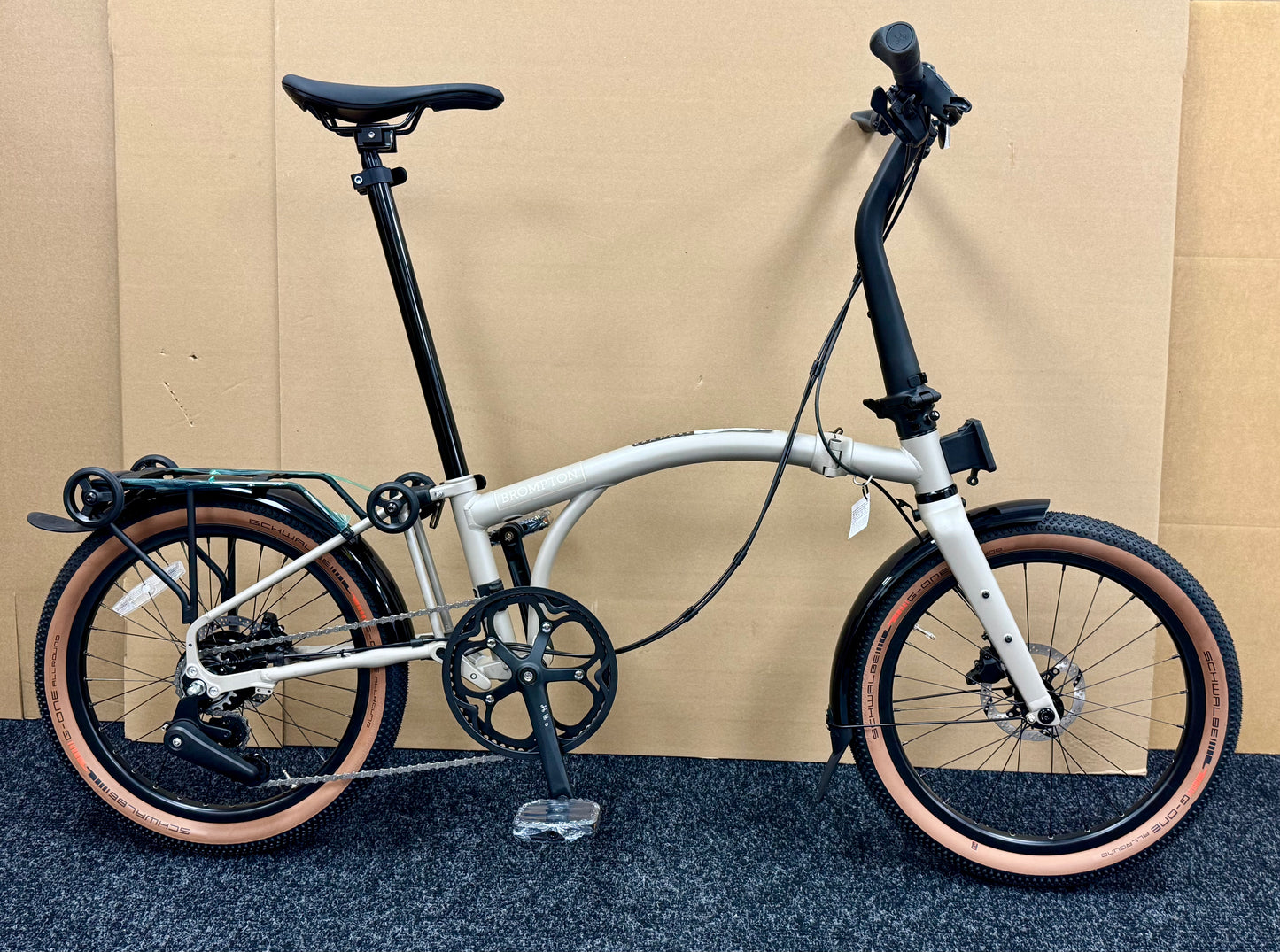 Brompton G Line 8-Speed Large "Mini-Marred" Trail Dust White
