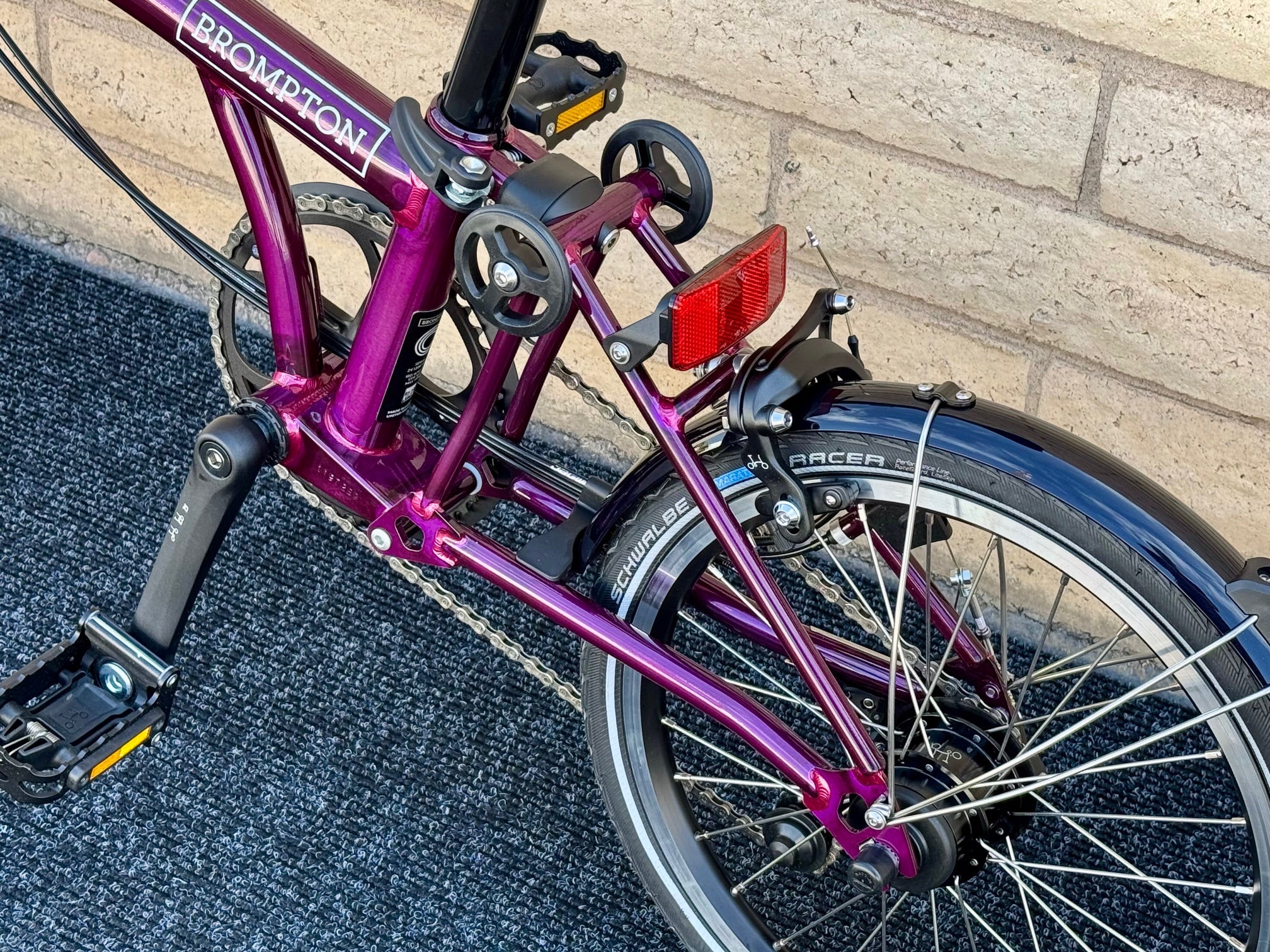 Brompton C Line 12-Speed Mid-HB Amethyst Lacquer – PortaPedal Bike