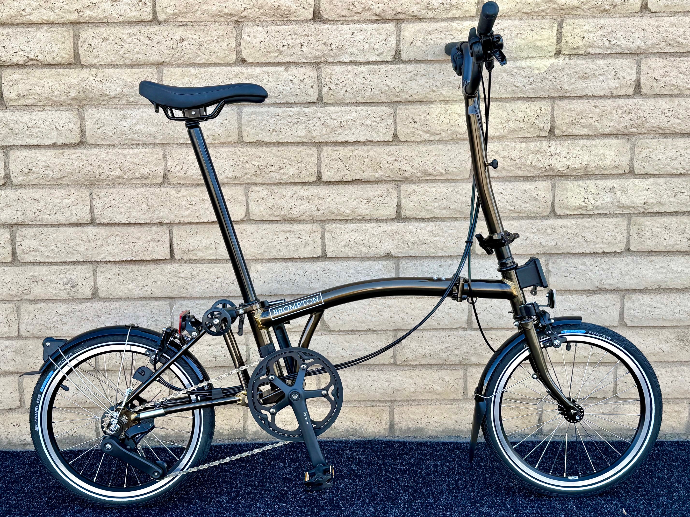 福袋 公式 12-Speed C-Line Brompton High-HB Bike PortaPedal – Lacquer Black 自転車本体