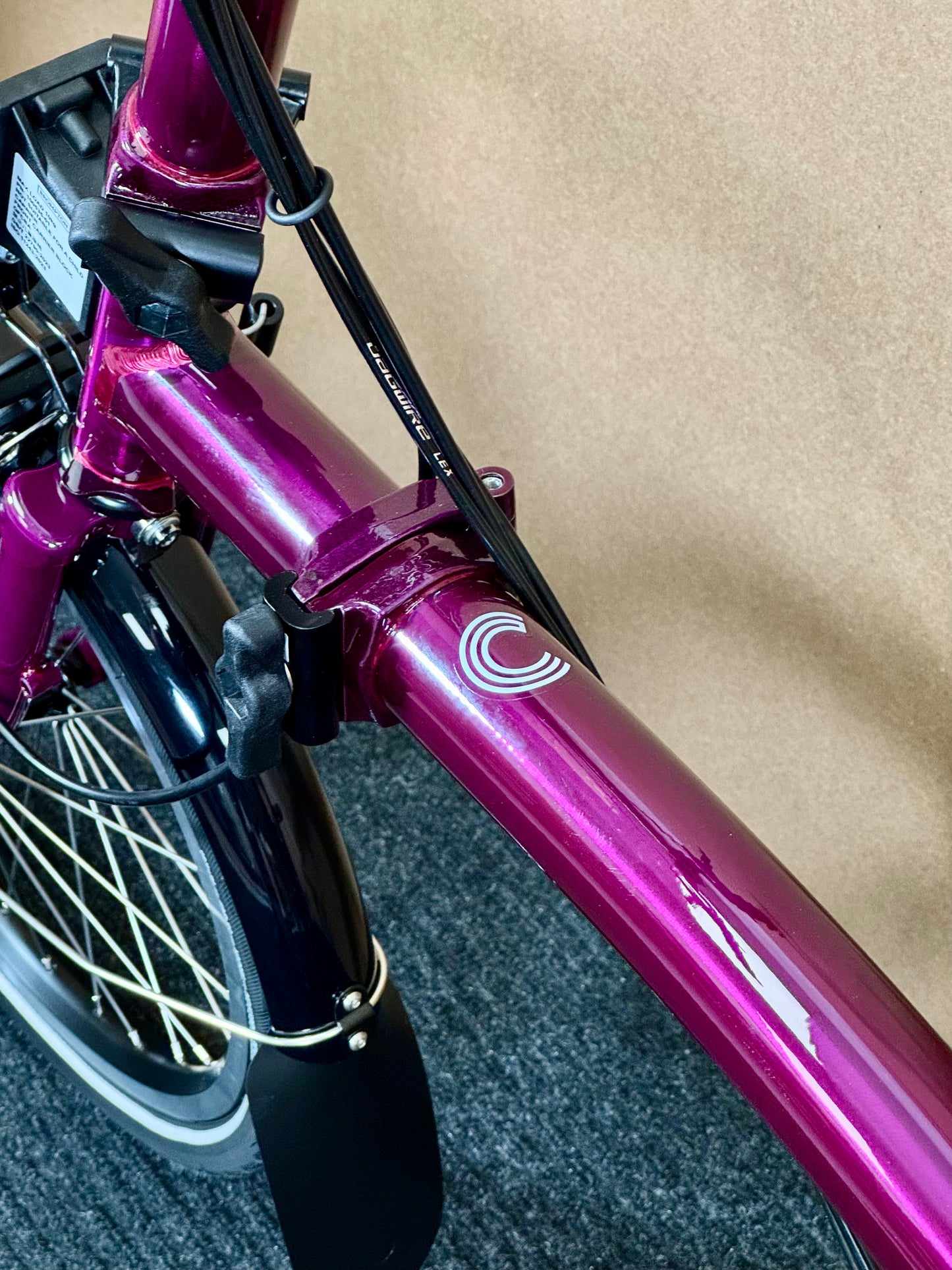 Brompton C Line 12-Speed Mid-HB Amethyst Lacquer w/Roller Rack