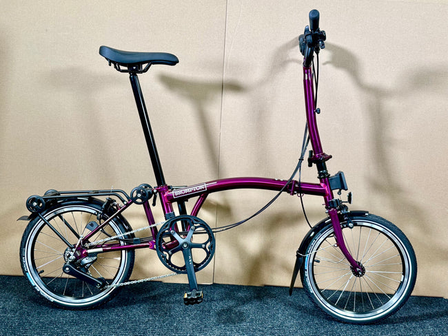Brompton C Line 12-Speed High-HB Amethyst Lacquer w/Roller Rack