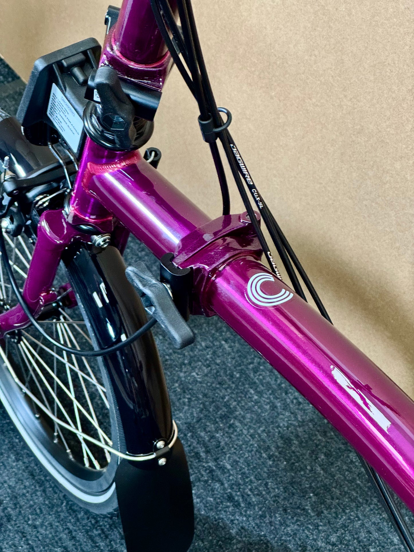Brompton C Line 12-Speed High-HB Amethyst Lacquer w/Roller Rack