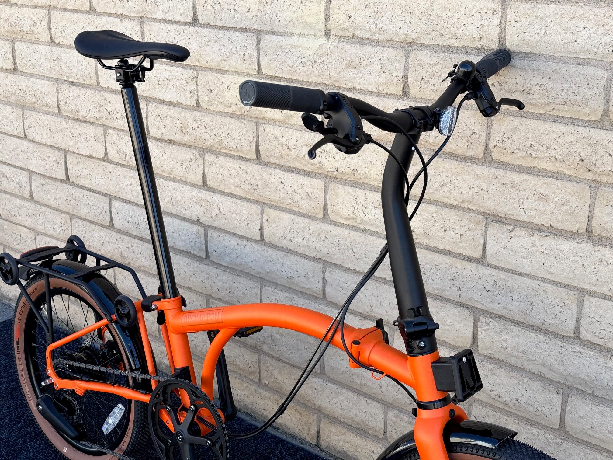 Brompton G Line 8-Speed Adventure Orange 3 Sizes – PortaPedal Bike