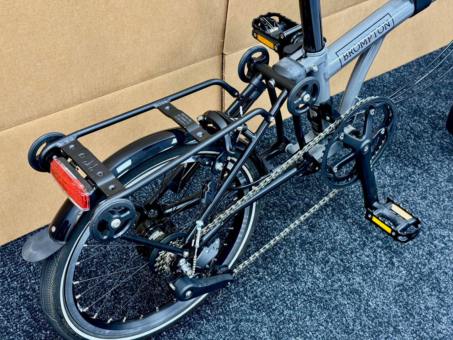 Brompton Pre-Owned P Line High-HB 12-Speed Metallic Grey