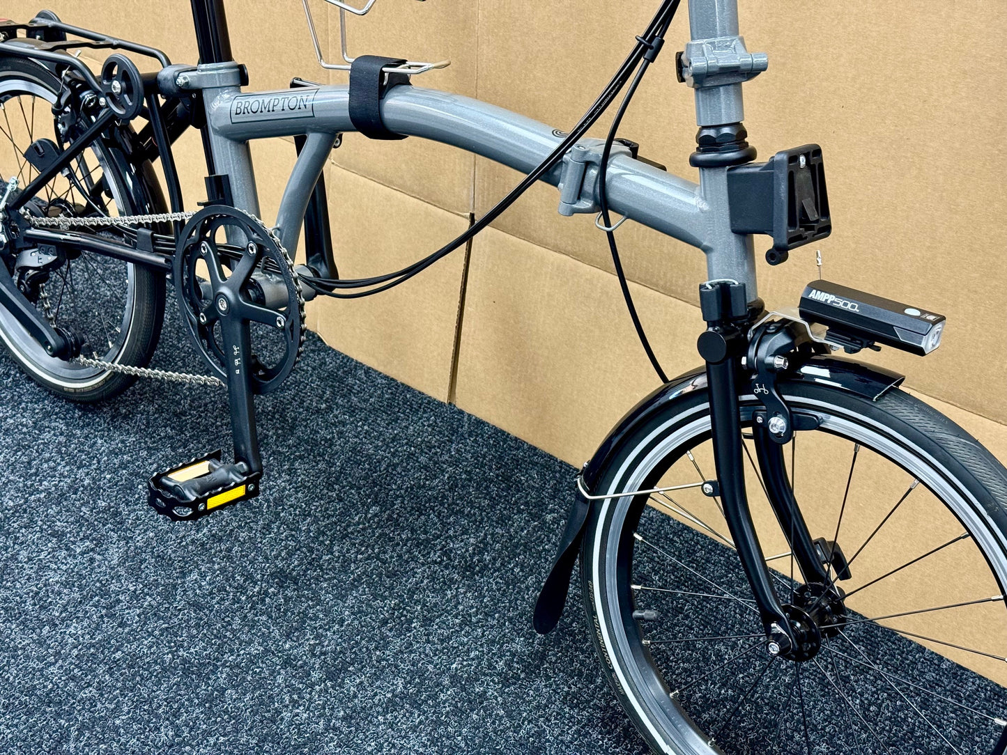 Brompton Pre-Owned P Line High-HB 12-Speed Metallic Grey
