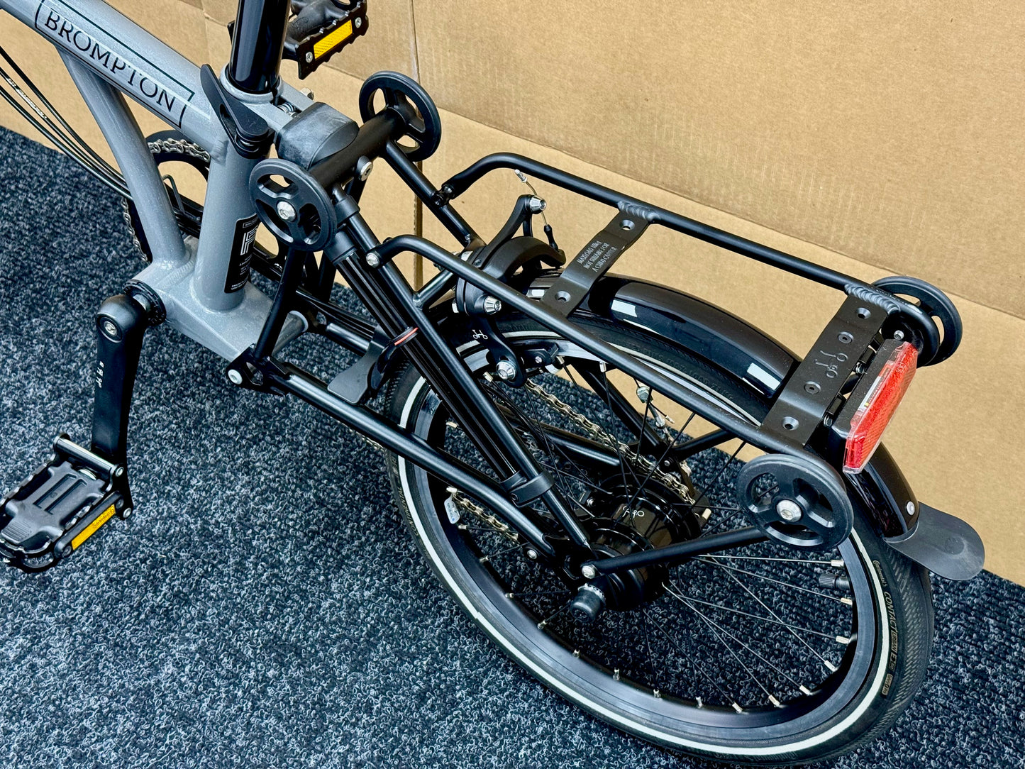 Brompton Pre-Owned P Line High-HB 12-Speed Metallic Grey