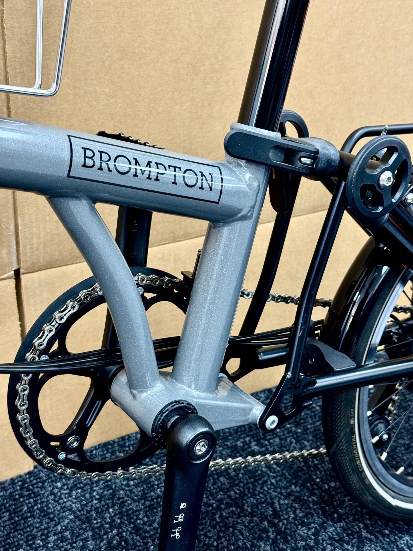 Brompton Pre-Owned P Line High-HB 12-Speed Metallic Grey