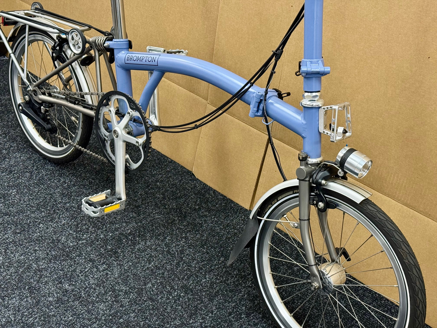Brompton Pre-Owned High-HB 2-Speed Cloud Blue Superlight