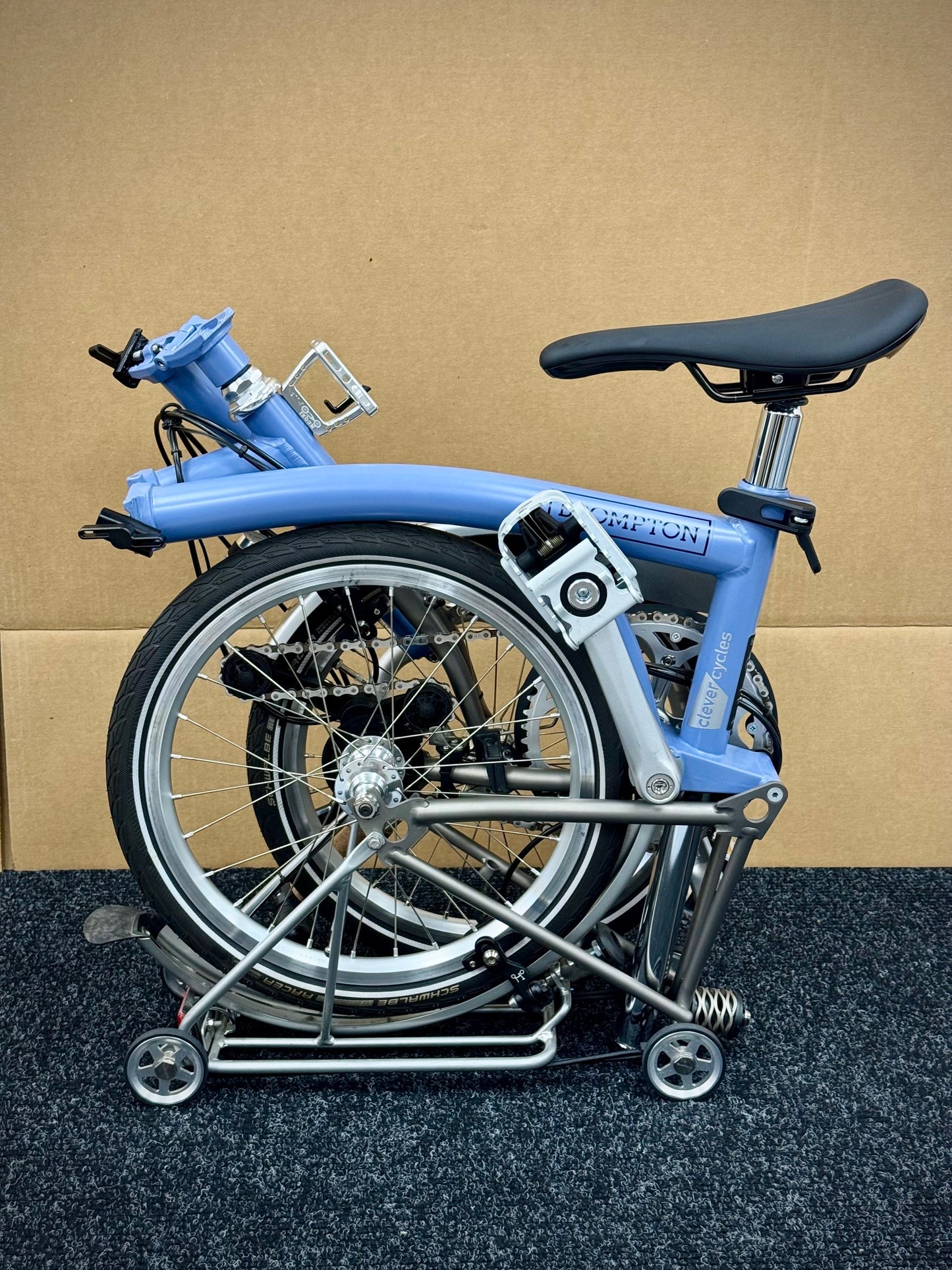 Brompton Pre-Owned High-HB 2-Speed Cloud Blue Superlight