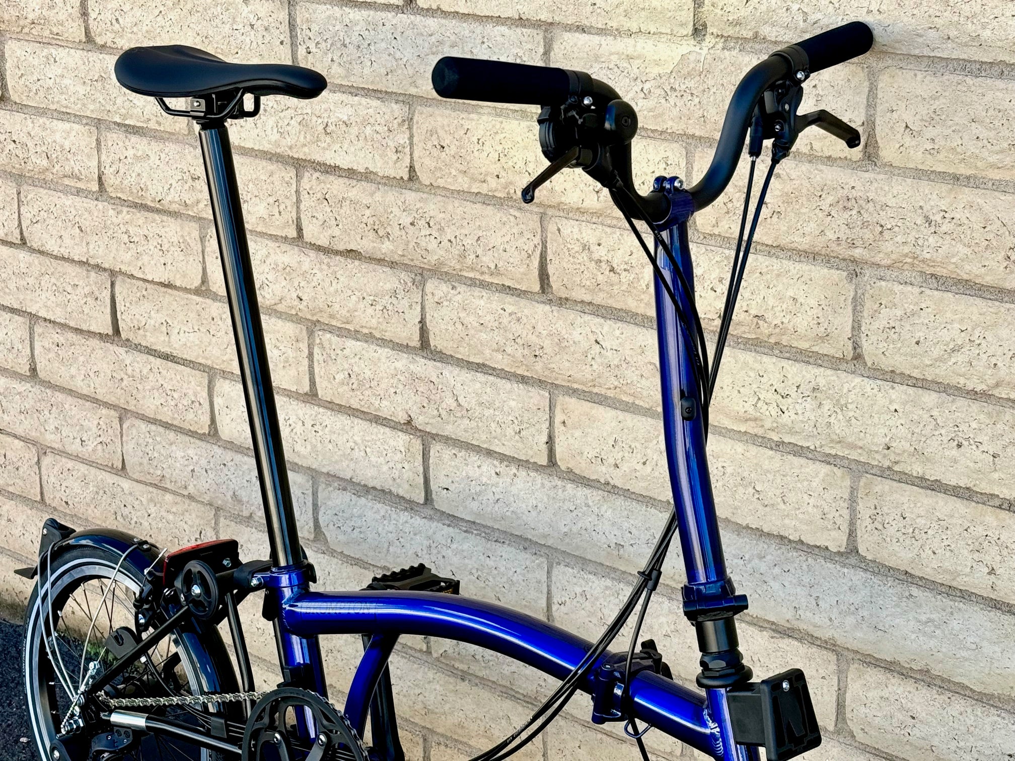 2024 Brompton Superlight P-Line Explore 12-Speed High-HB Bolt Blue Lacquer  (H12L)