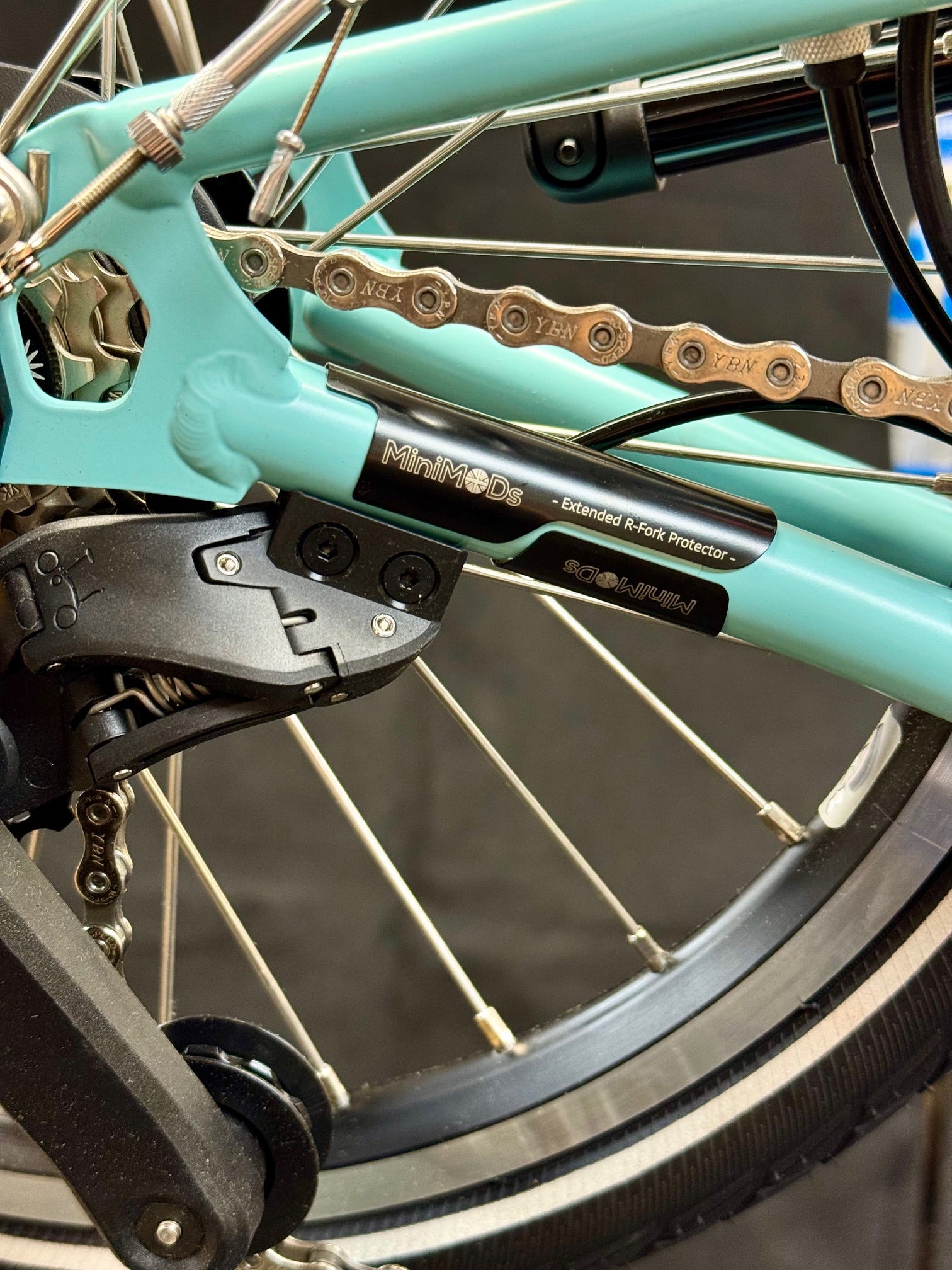 Brompton Axle Hook and Rear Triangle Frame Protector Set Titanium ...