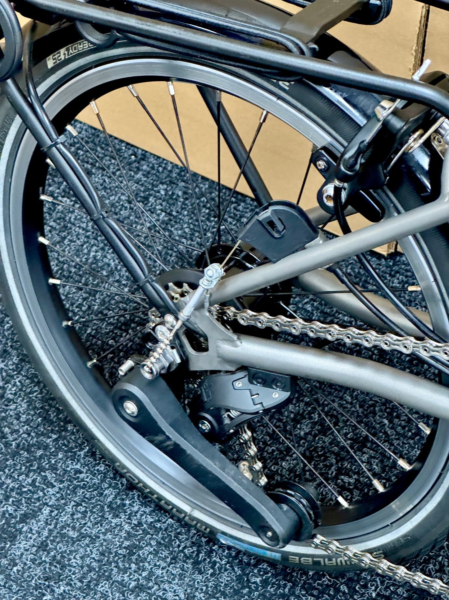 Brompton Pre-Owned T Line 12-Speed Mid-HB Titanium