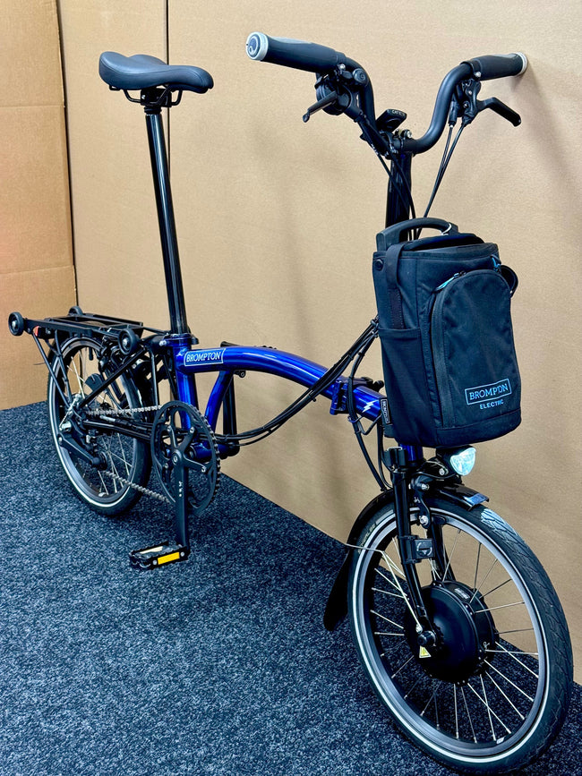 Brompton Pre-Owned 6-Speed Electric Mid-HB Bolt Blue Lacquer