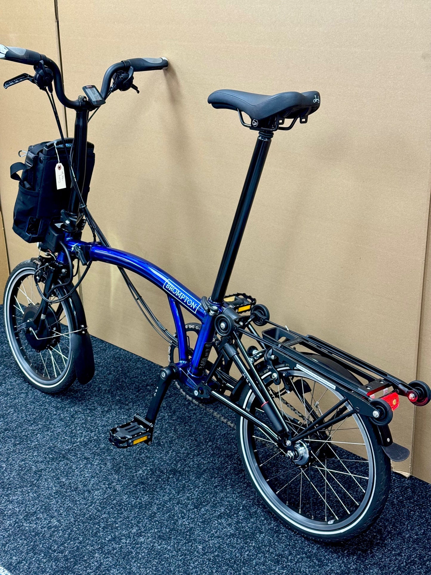 Brompton Pre-Owned 6-Speed Electric Mid-HB Bolt Blue Lacquer
