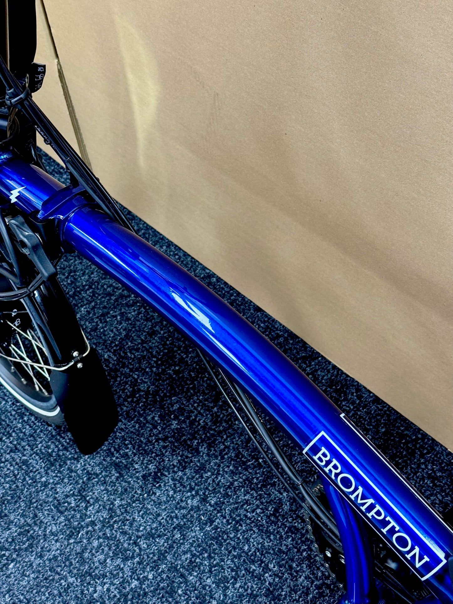 Brompton Pre-Owned 6-Speed Electric Mid-HB Bolt Blue Lacquer