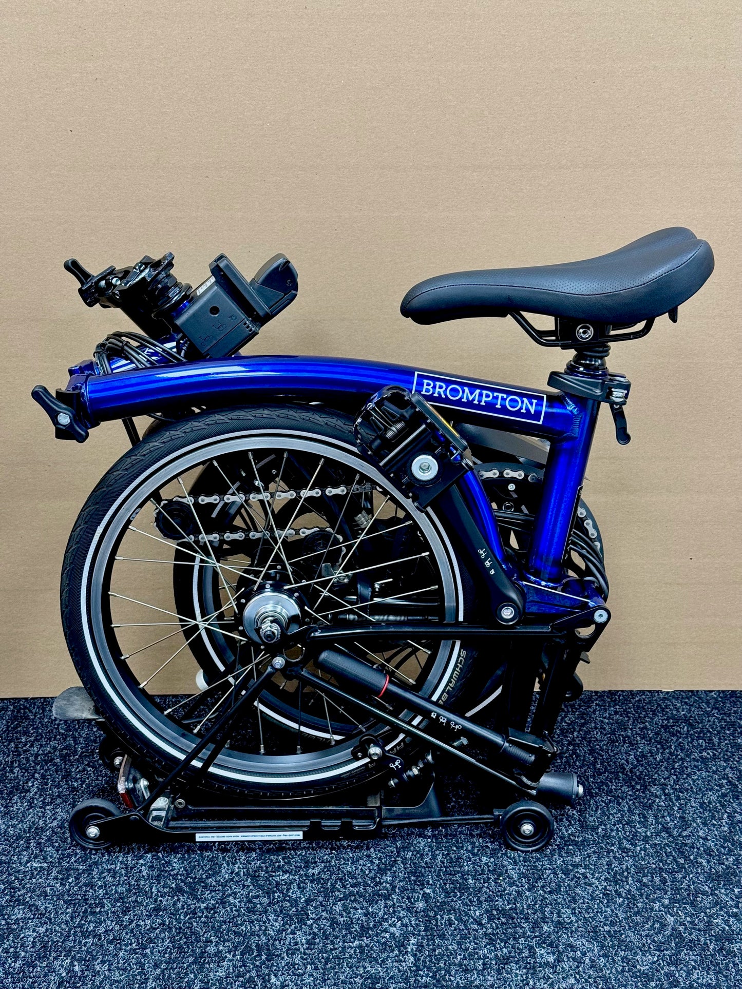 Brompton Pre-Owned 6-Speed Electric Mid-HB Bolt Blue Lacquer