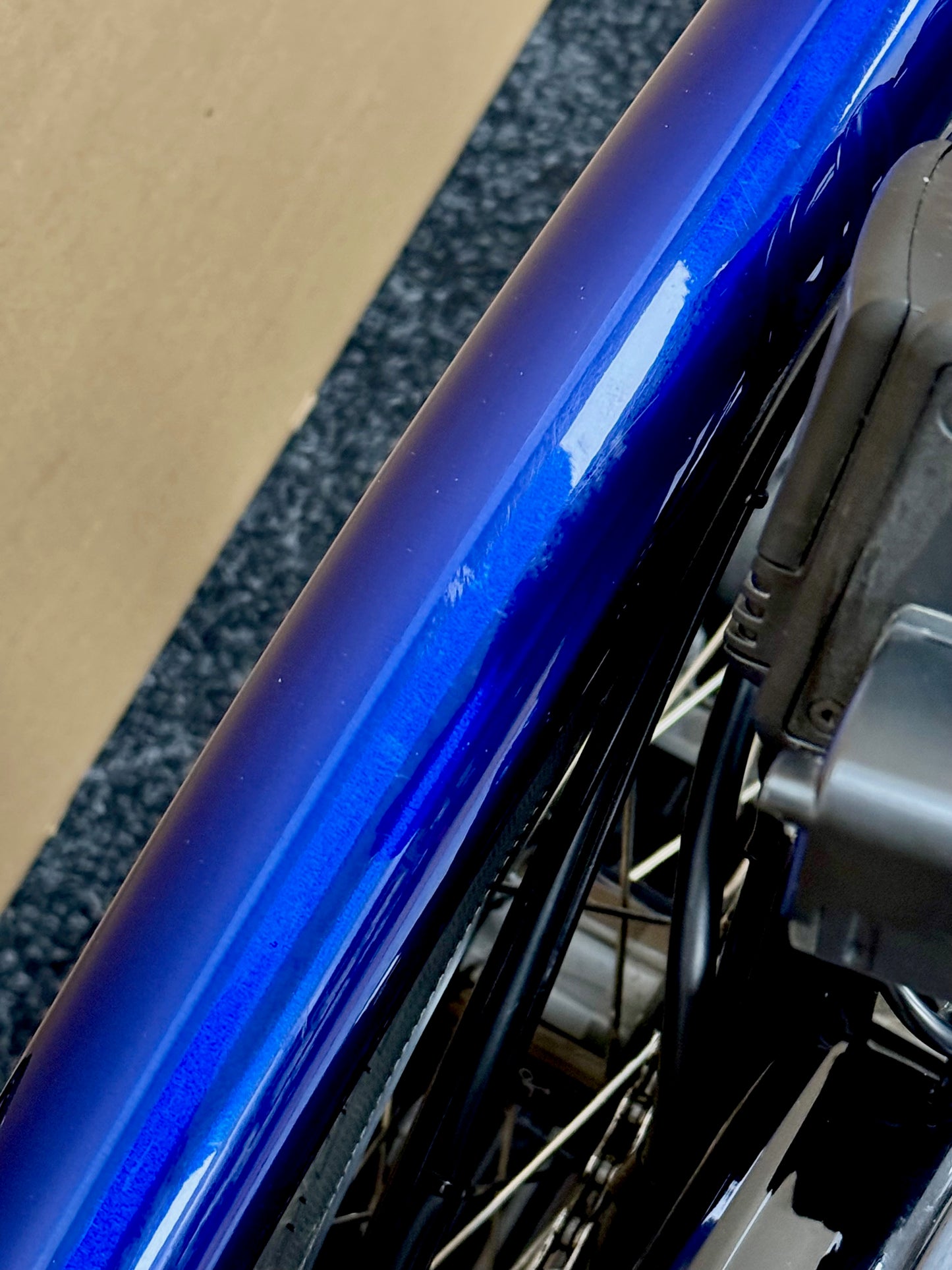 Brompton Pre-Owned 6-Speed Electric Mid-HB Bolt Blue Lacquer