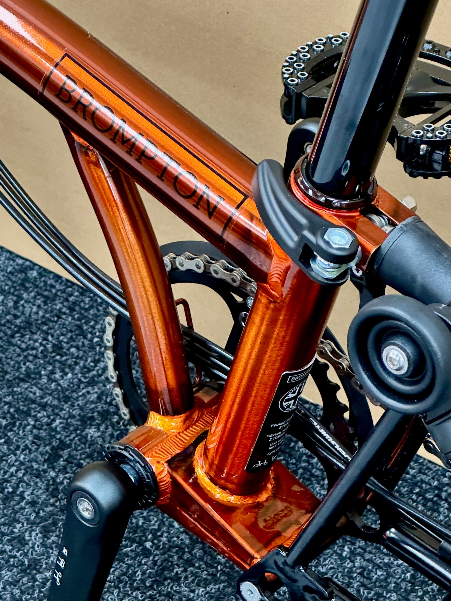 Brompton Pre-Owned Superlight High-HB 6-Speed Flame Lacquer