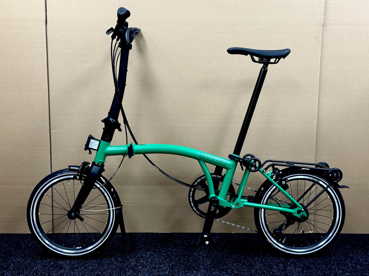 Brompton P Line 12-Speed High-HB Palm Green w/Roller Rack