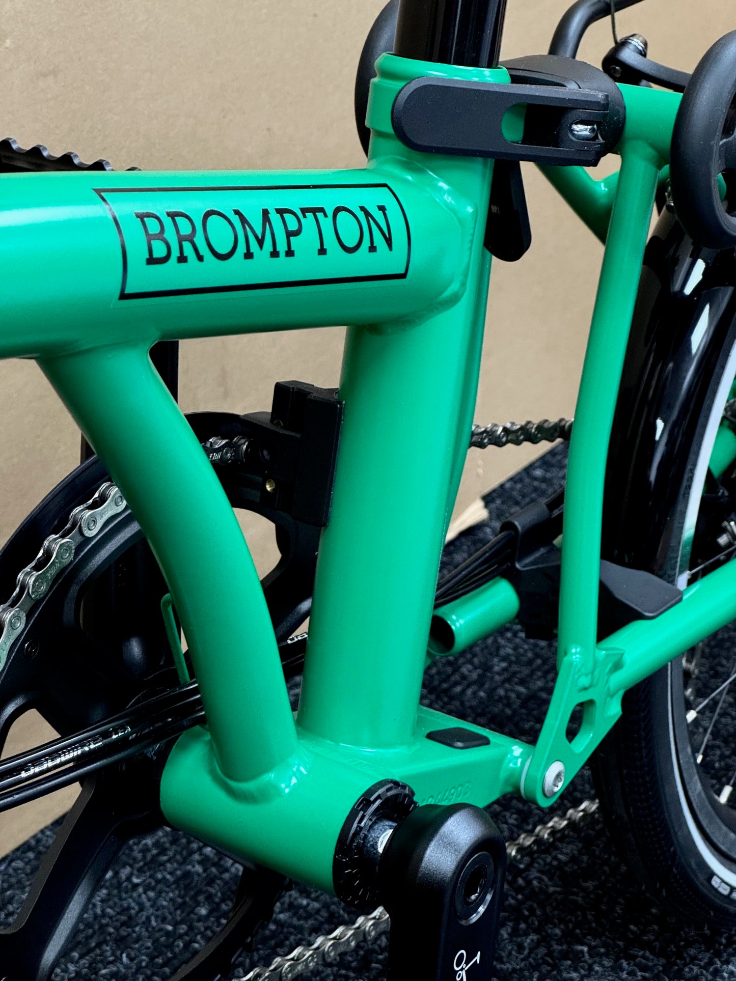 Brompton P Line 12-Speed High-HB Palm Green w/Roller Rack