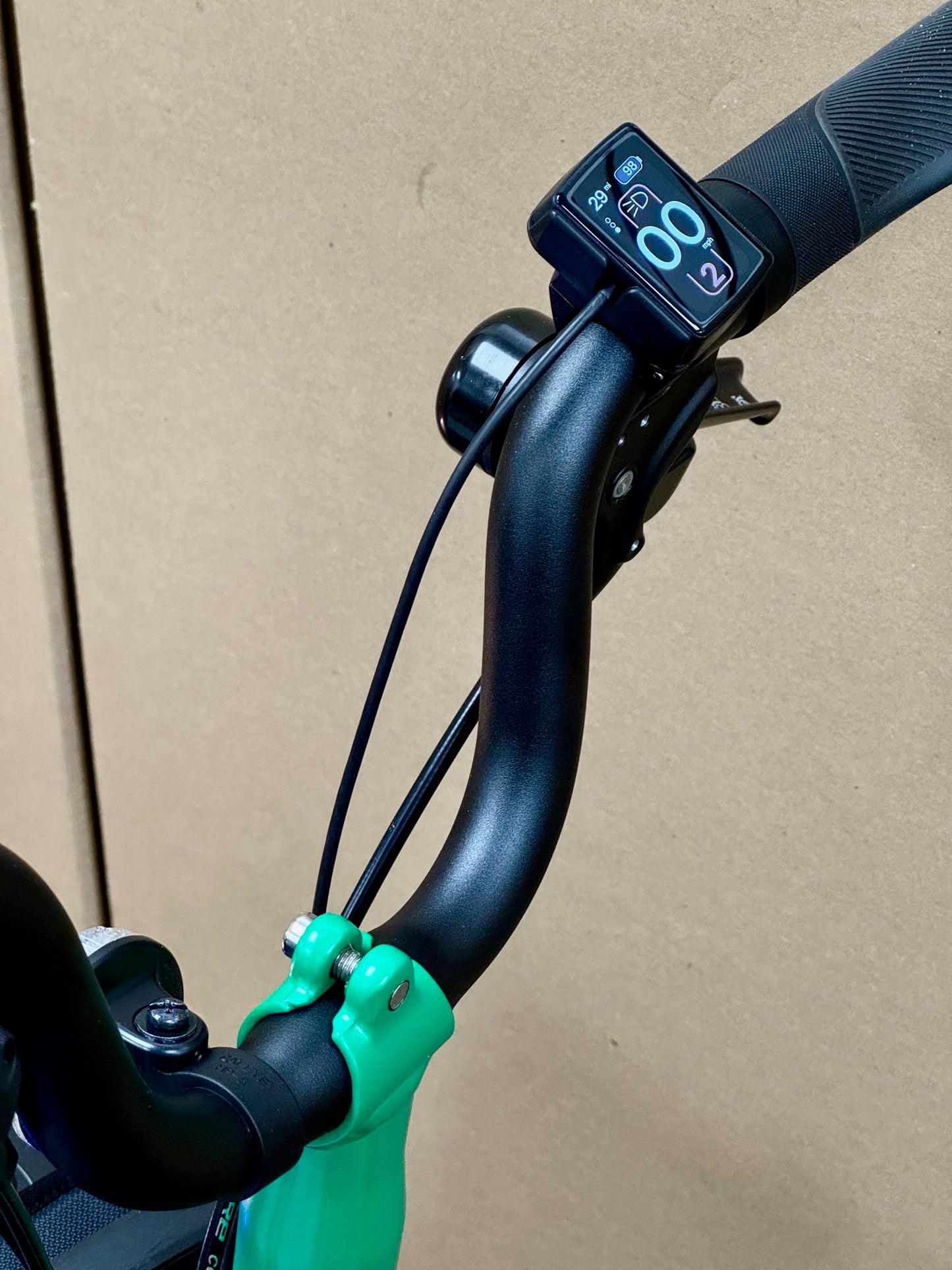 Brompton C Line Electric 4-Speed High-HB with e-Motiq System, Palm Green