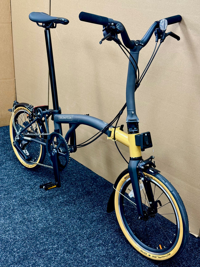 Brompton T Line Ceratech Black Gold 12-Speed Mid-HB "Mini-Marred"