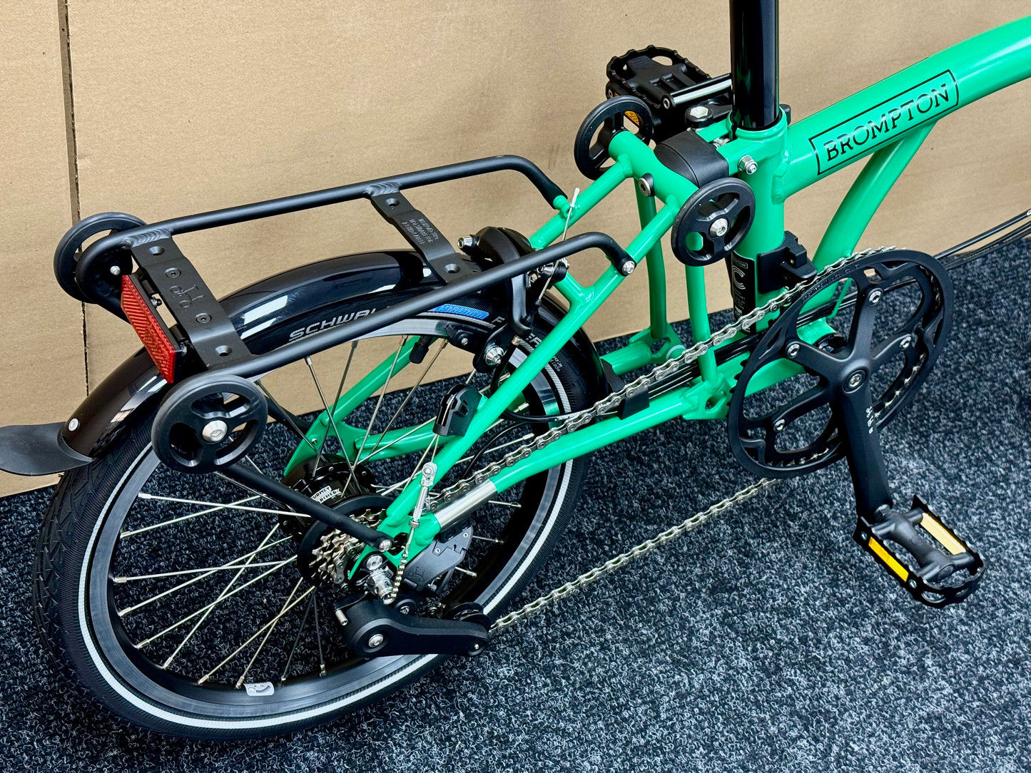 Brompton C Line 12-Speed High-HB Palm Green w/Roller Rack