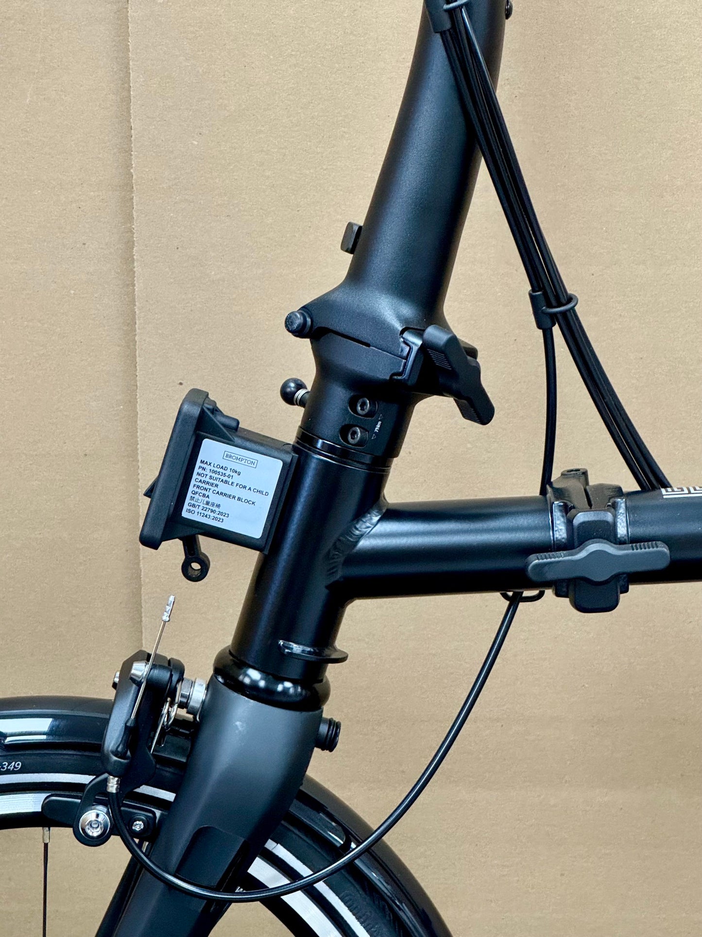Brompton P Line 12-Speed Mid-HB All Black w/Roller Rack