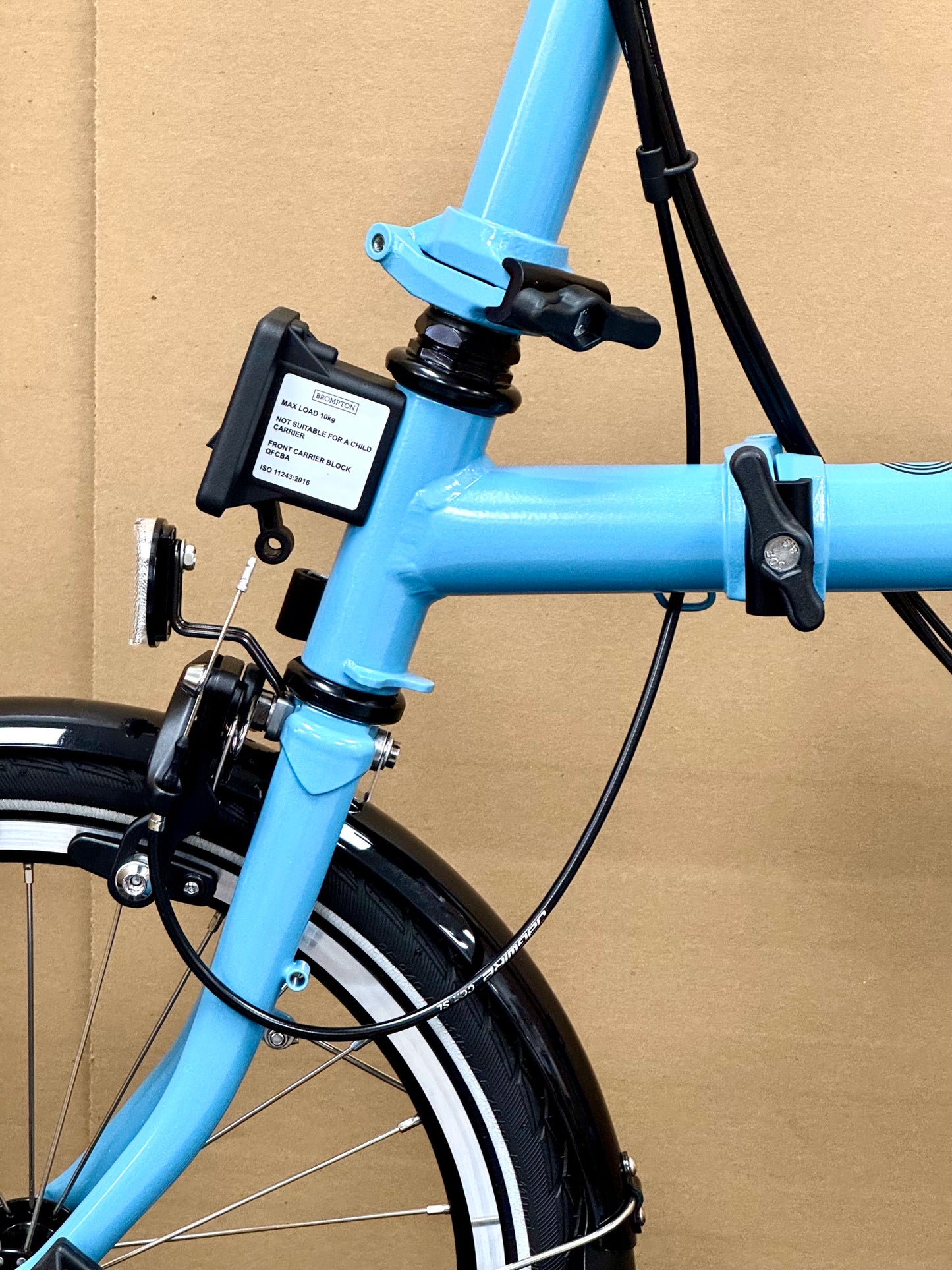 Brompton C Line 12-Speed Mid-HB Cloud Metallic w/Roller Rack "Mini-Marred"
